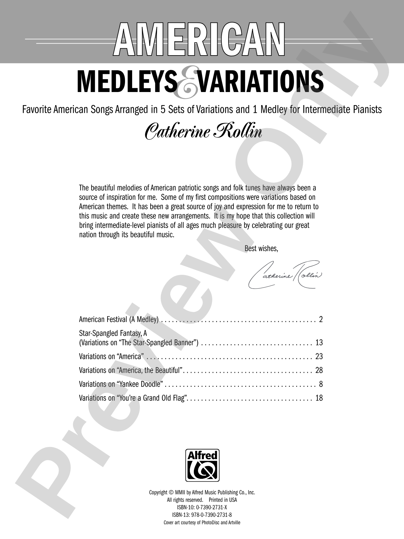 American Medleys & Variations: Favorite American Songs Arranged in 5 Sets of Variations and 1 Medley for Intermediate Pianists: Piano