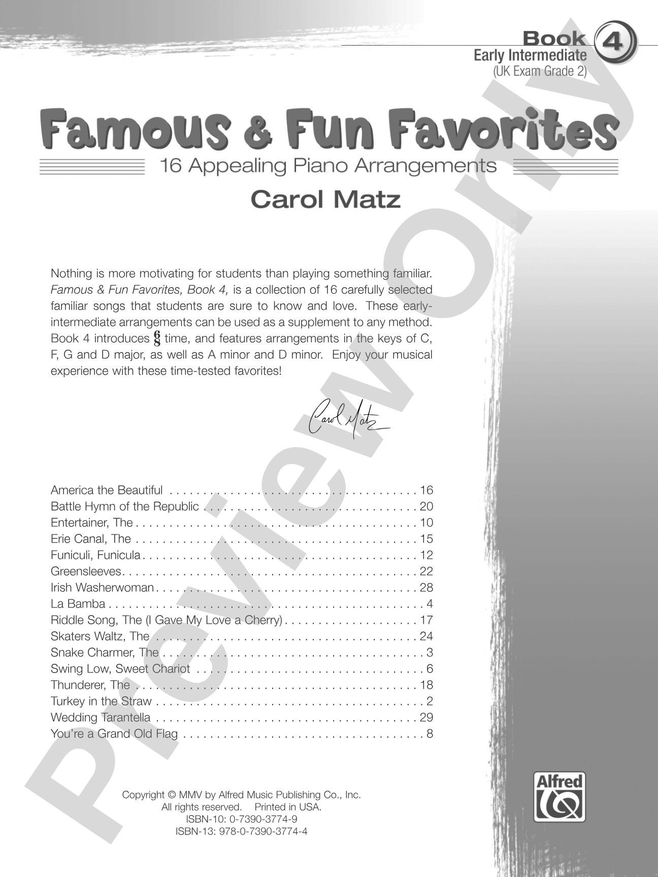 Famous & Fun Favorites, Book 4: 16 Appealing Piano Arrangements: Piano