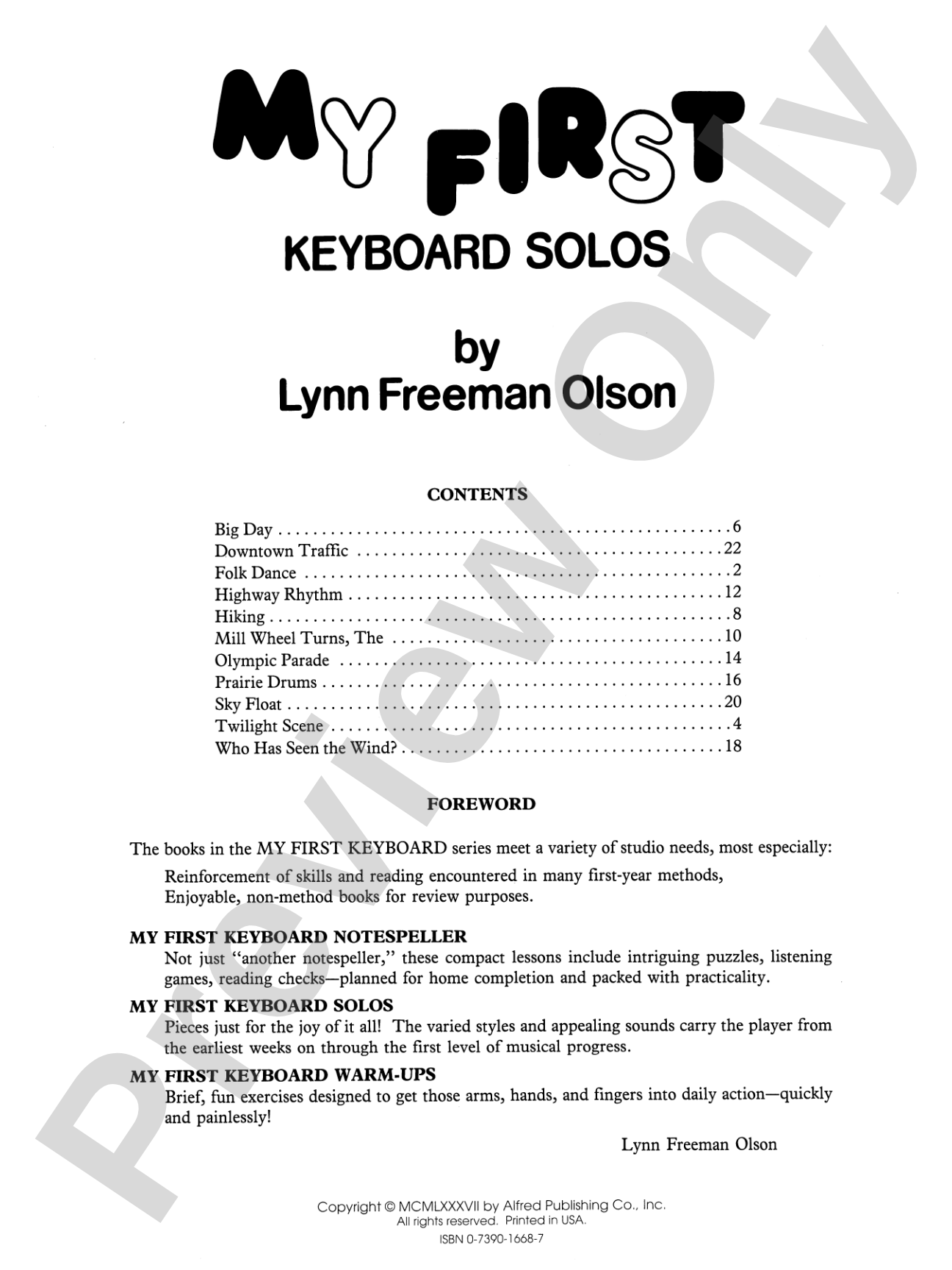 My First Keyboard Solos: Piano