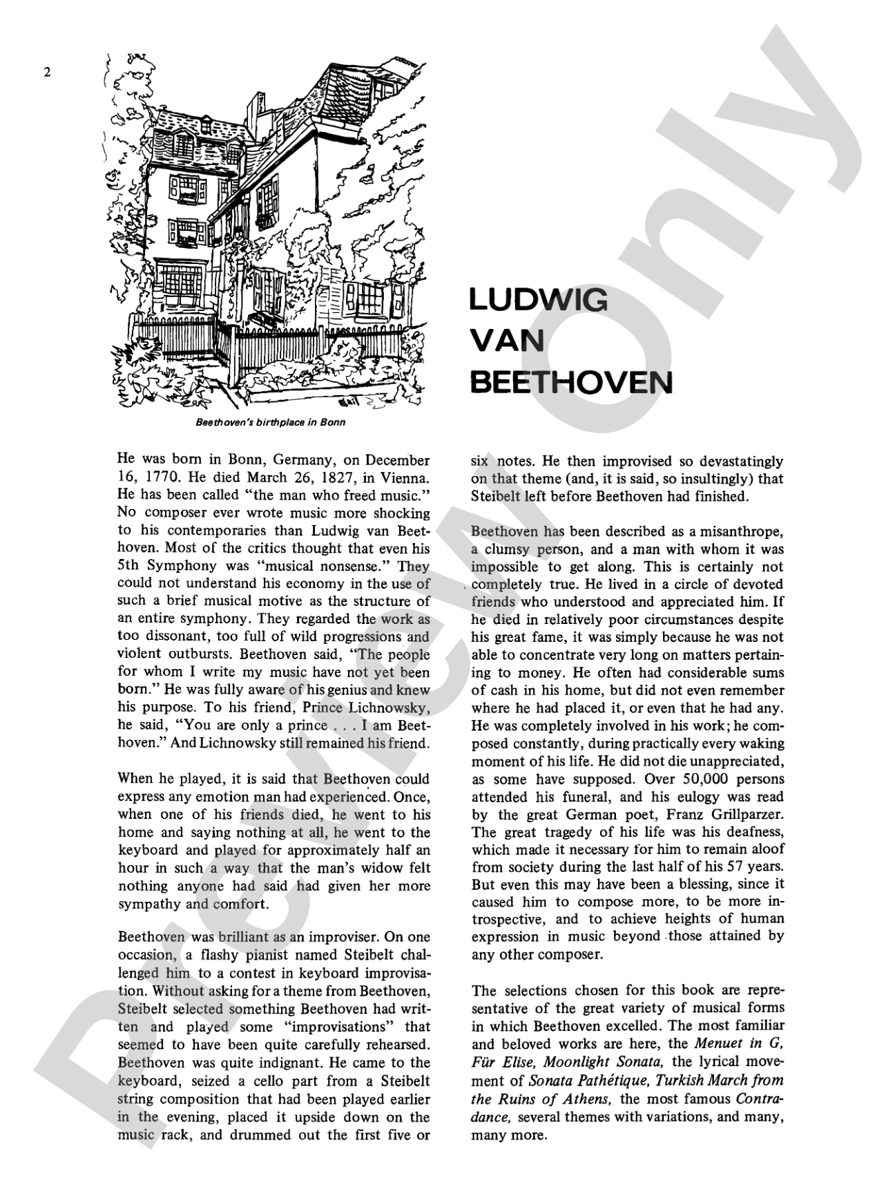 Beethoven: 13 of His Most Popular Piano Pieces: Piano