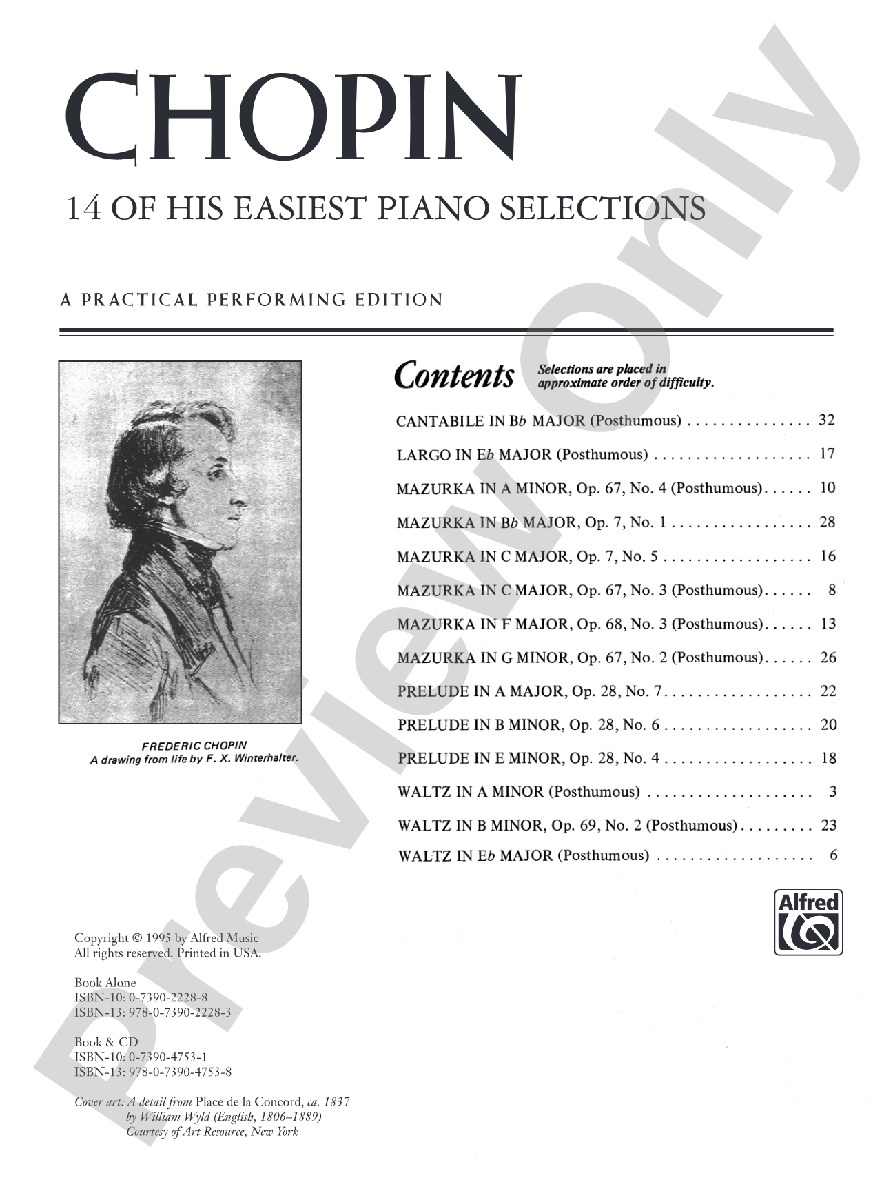 Chopin: 14 of His Easiest Piano Selections: A Practical Performing Edition: Piano