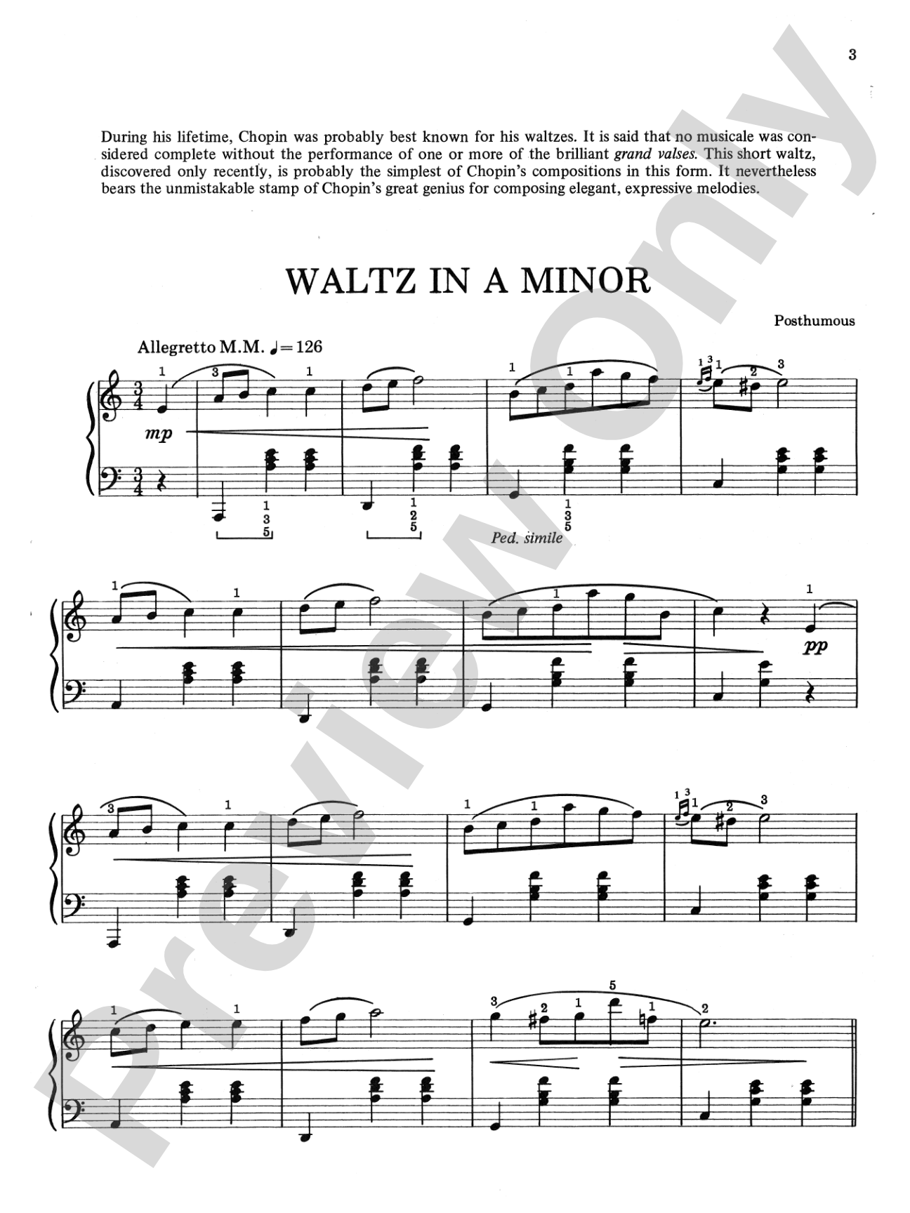 Chopin: 14 of His Easiest Piano Selections: A Practical Performing Edition: Piano