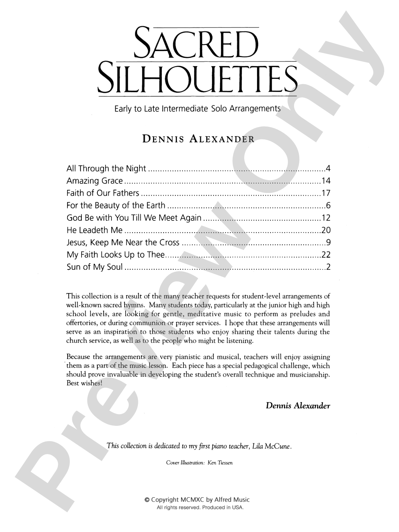 Sacred Silhouettes: Piano