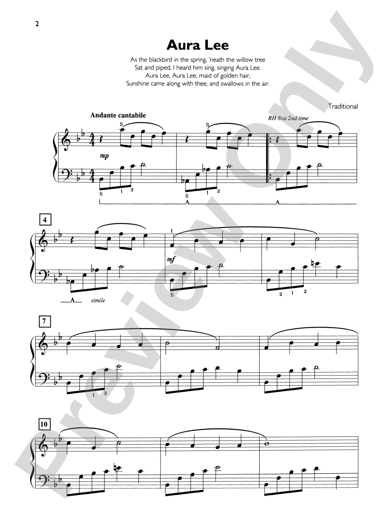 Folk Song Silhouettes: Piano