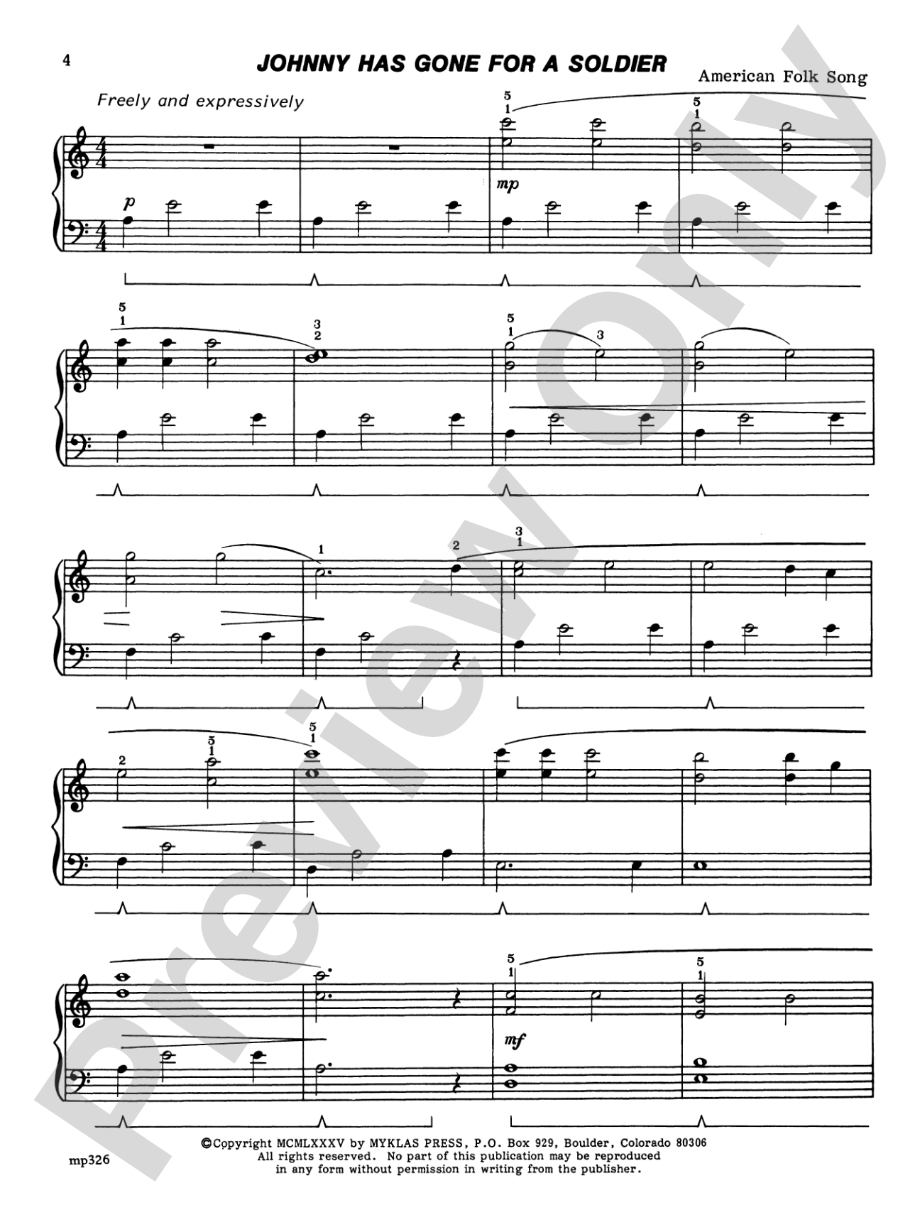 American Folk Songs: Piano