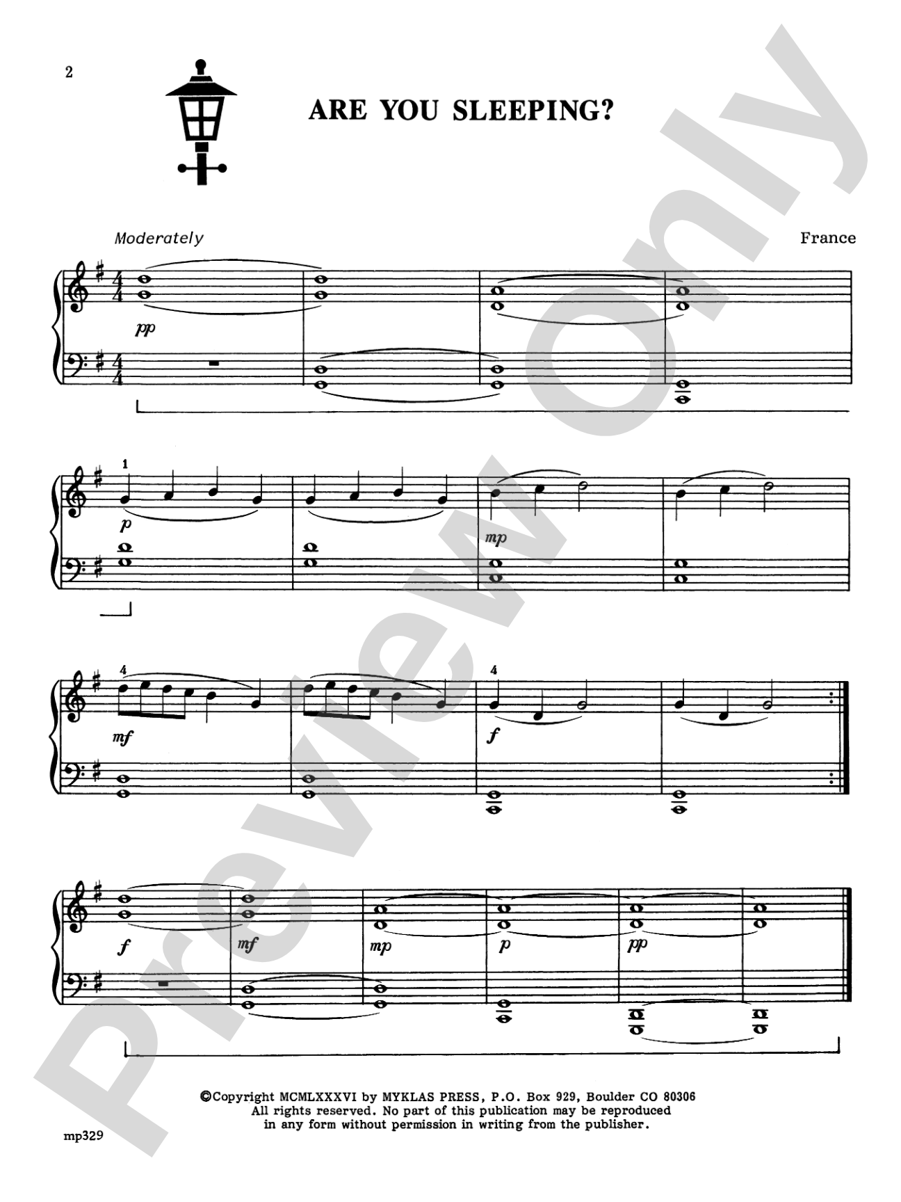 Folk Songs for Easy Piano: Piano