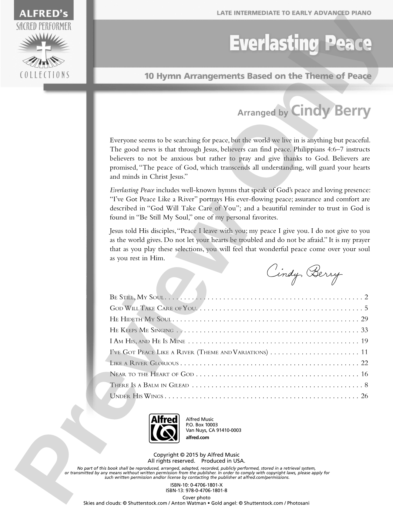 Everlasting Peace: 10 Hymn Arrangements Based on the Theme of Peace: Piano