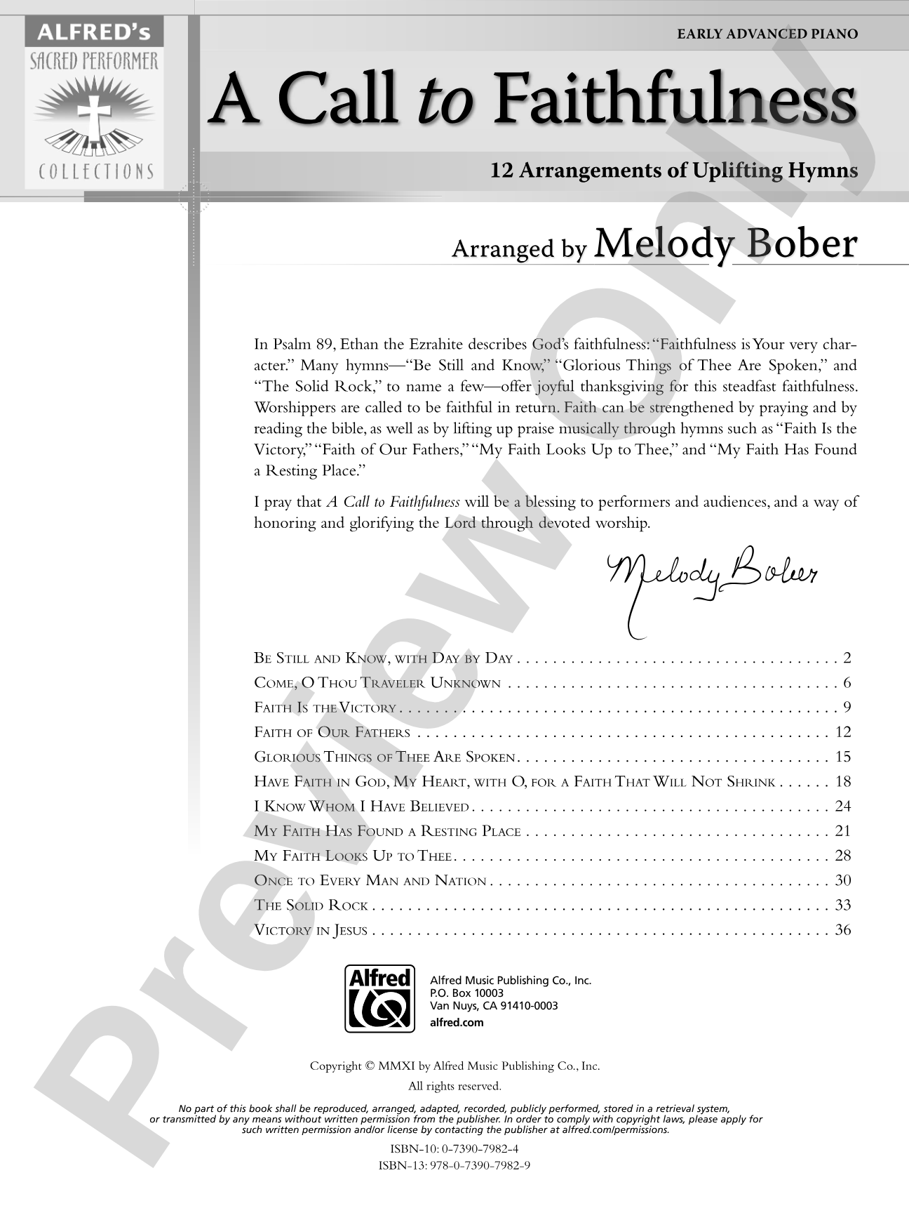 A Call to Faithfulness: 12 Arrangements of Uplifting Hymns: Piano