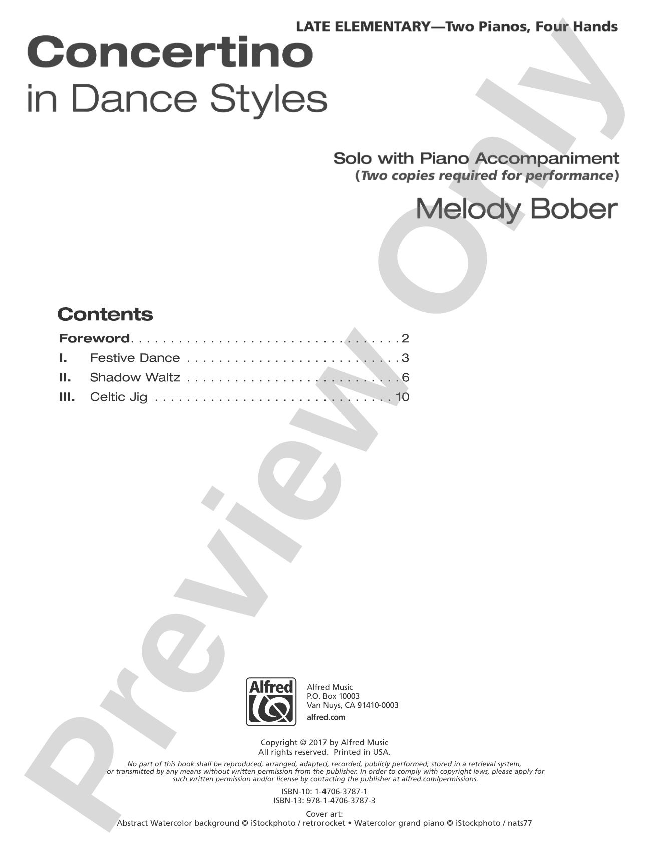 Concertino in Dance Styles: Solo with Piano Accompaniment - Piano Duo (2 Pianos, 4 Hands): Piano Duets & Four Hands