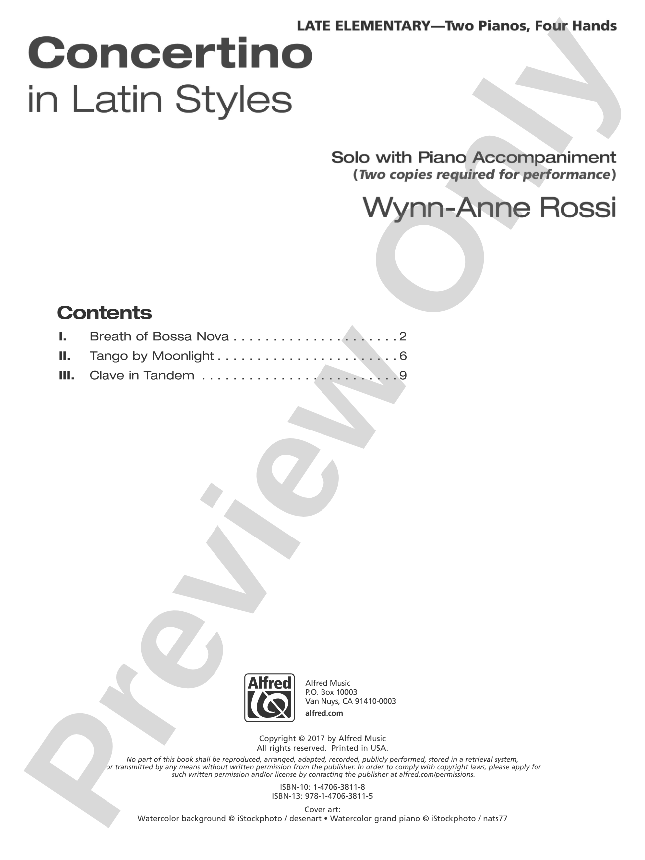 Concertino in Latin Styles: Solo with Piano Accompaniment - Piano Duo (2 Pianos, 4 Hands): Piano Duets & Four Hands