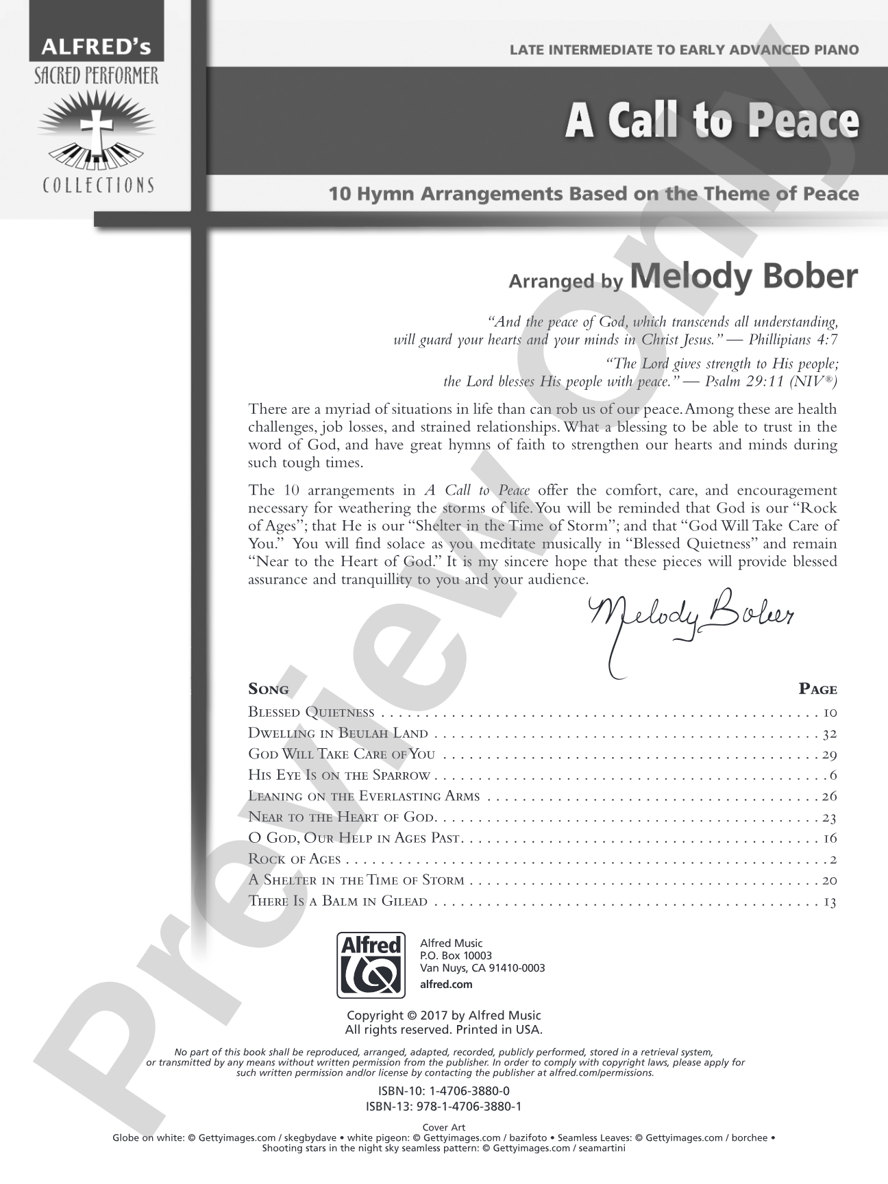 A Call to Peace: 10 Hymn Arrangements Based on the Theme of Peace: Piano