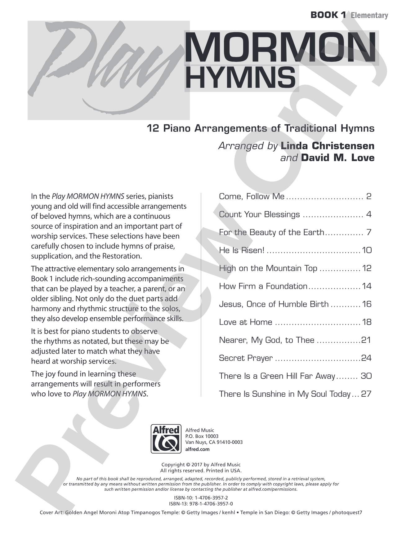 Play Mormon Hymns, Book 1: 12 Piano Arrangements of Traditional Hymns: Piano