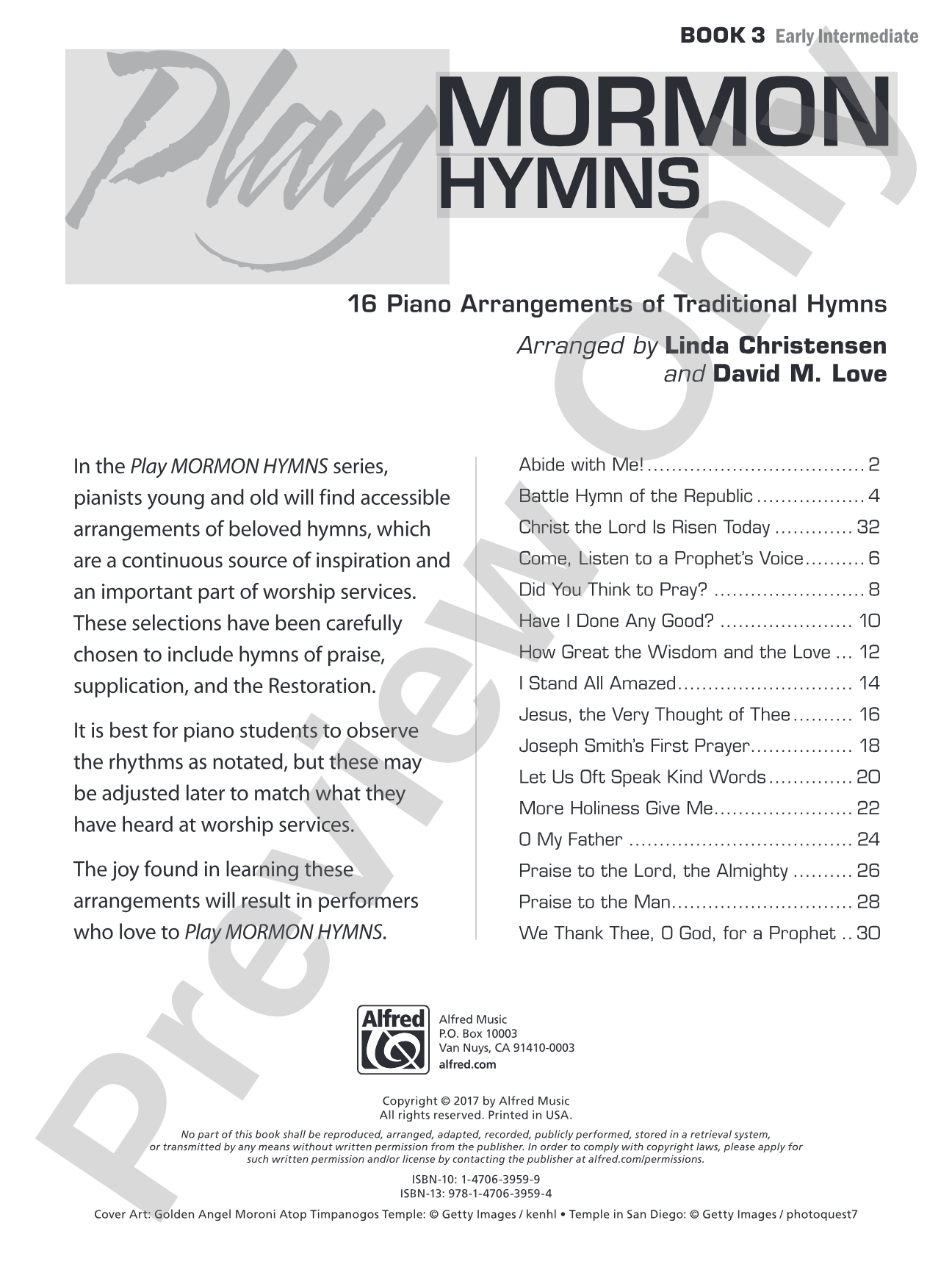 Play Mormon Hymns, Book 3: 16 Piano Arrangements of Traditional Hymns: Piano
