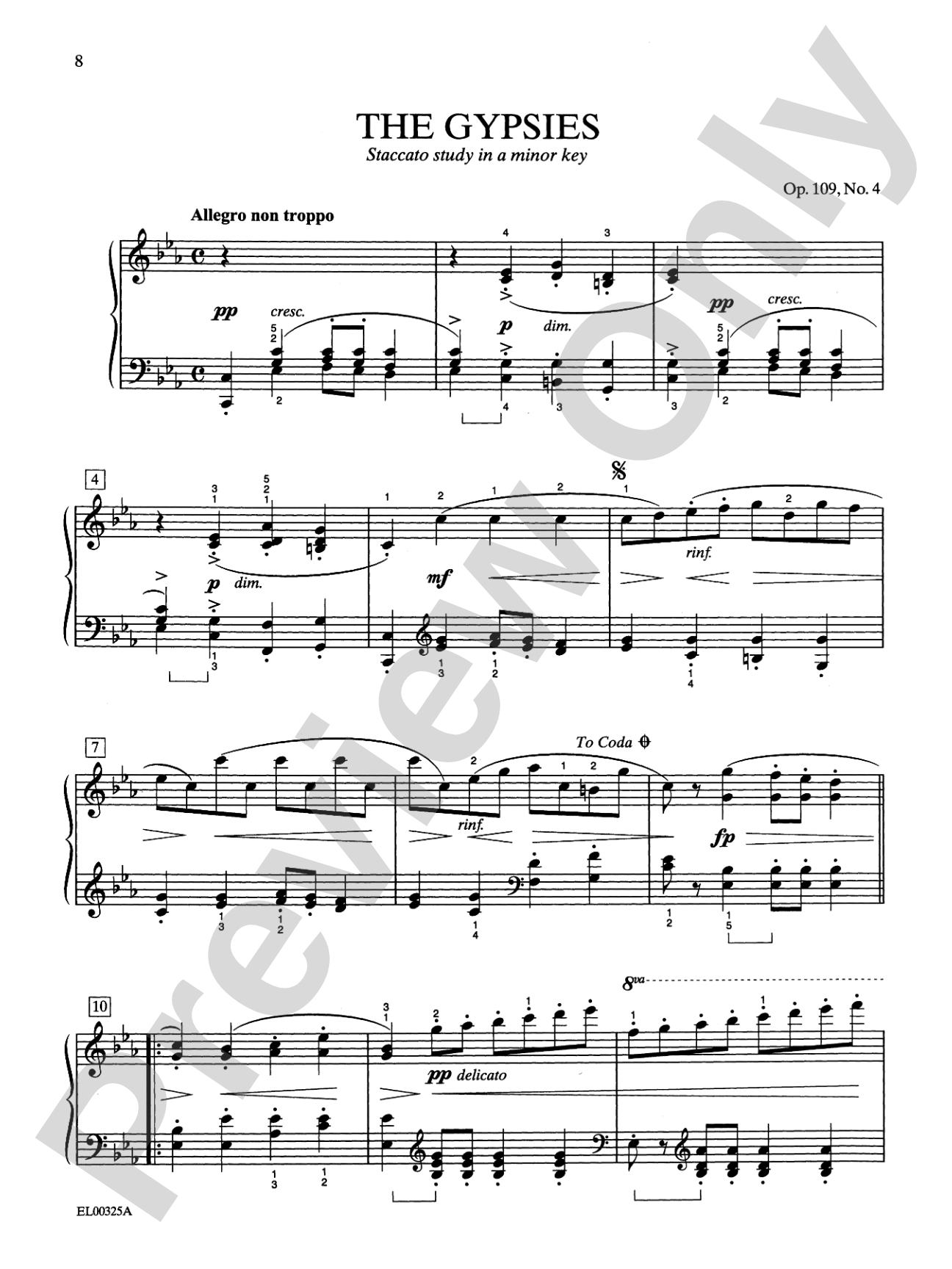 Burgmüller-Schaum, Book Two: 18 Studies, Opus 109: Piano
