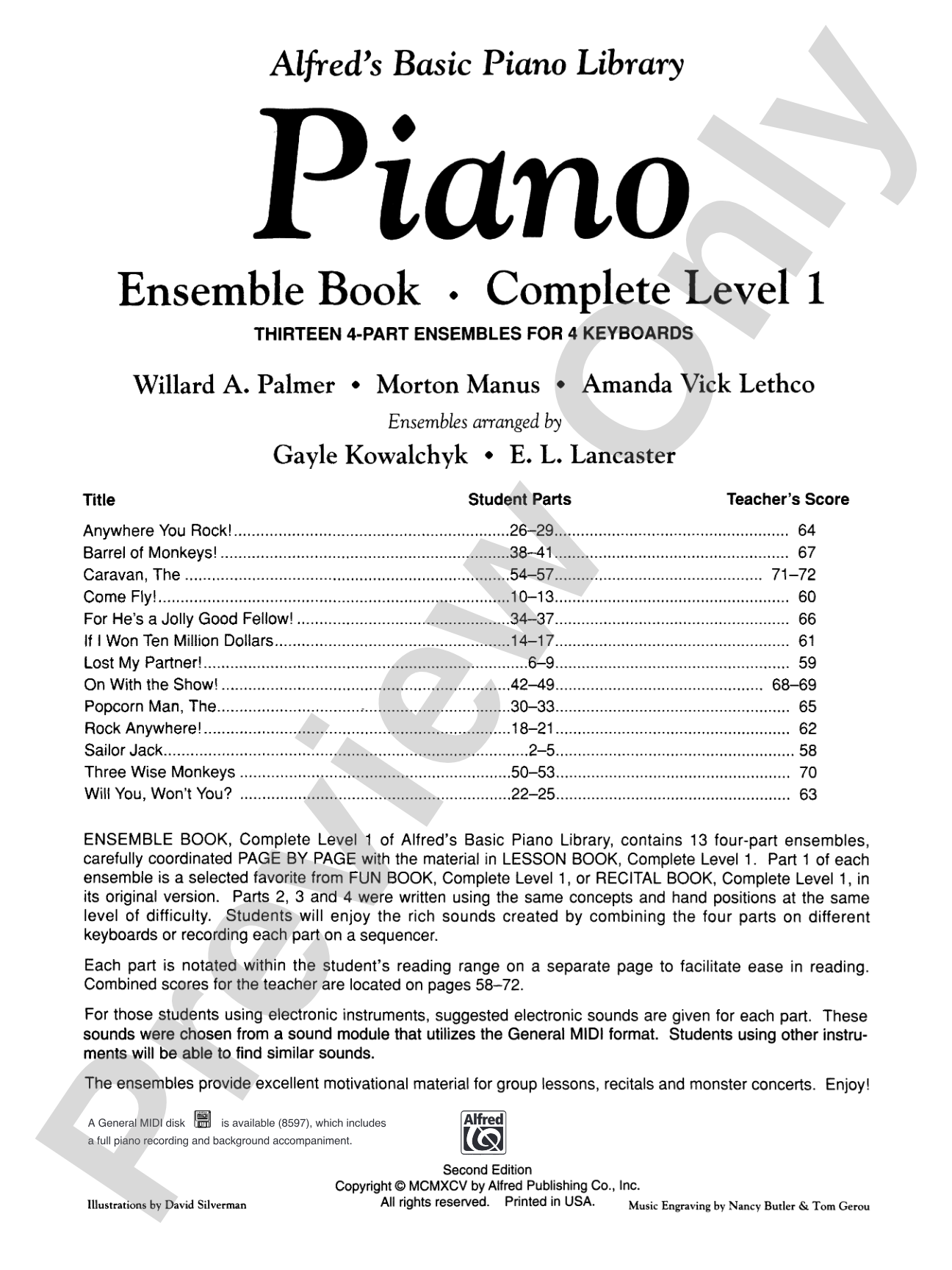 Alfred's Basic Piano Library: Ensemble Book Complete 1 (1A/1B): For the Later Beginner: Piano