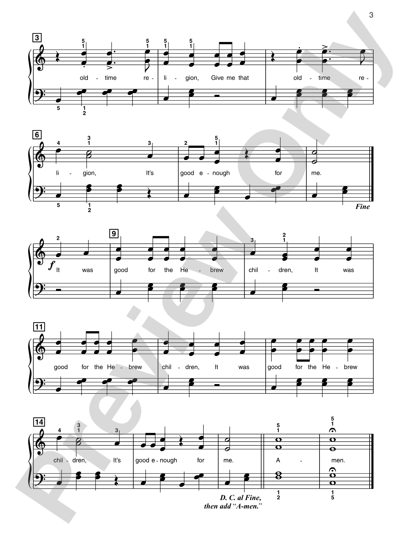 Alfred's Basic Piano Prep Course: Sacred Solo Book F: For the Young Beginner: Piano