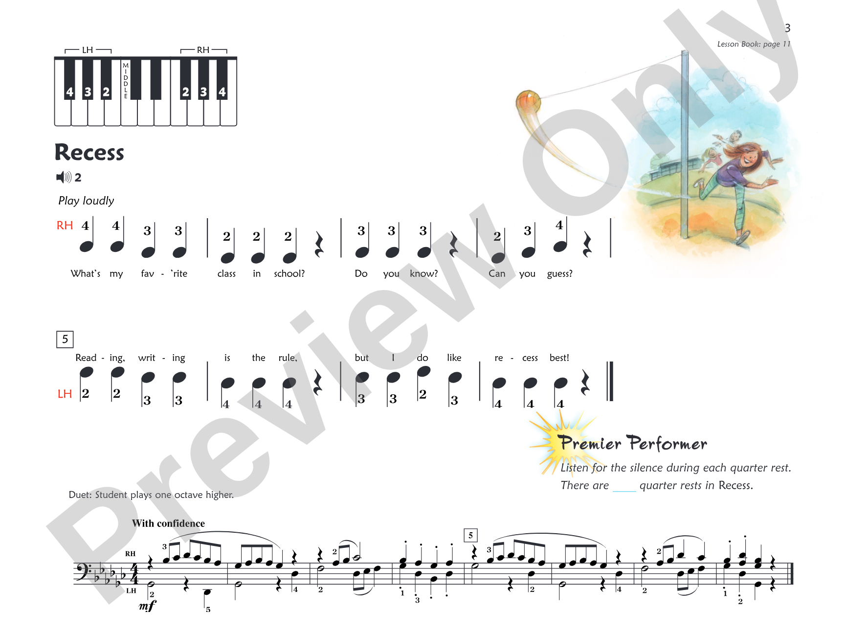 Premier Piano Course, Performance 1A: Piano