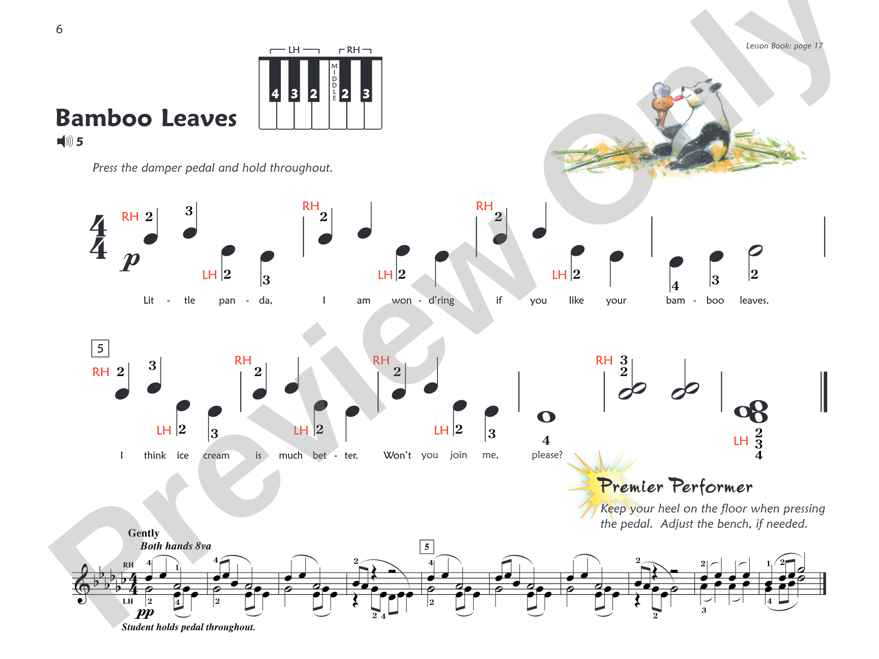 Premier Piano Course, Performance 1A: Piano