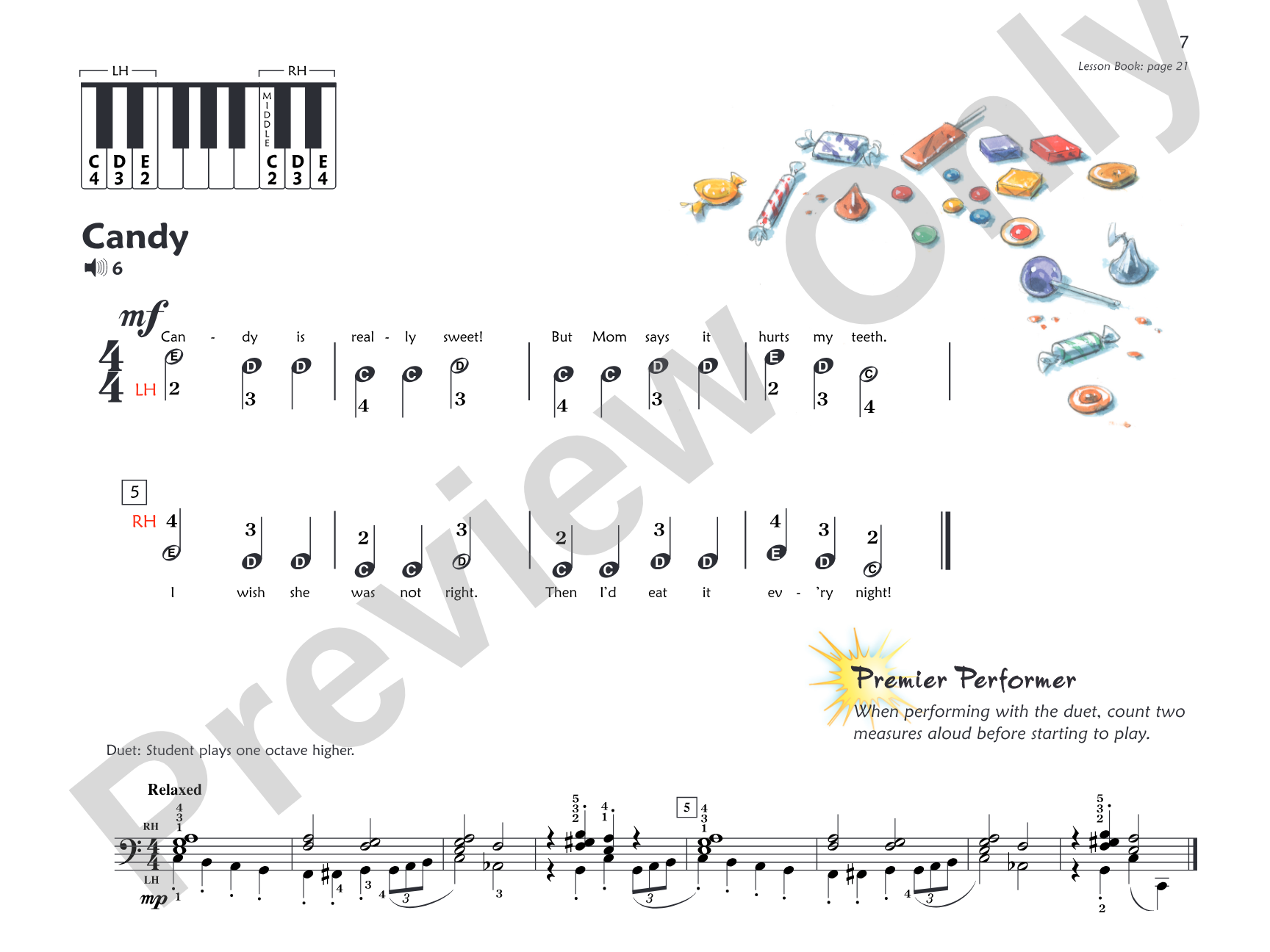 Premier Piano Course, Performance 1A: Piano