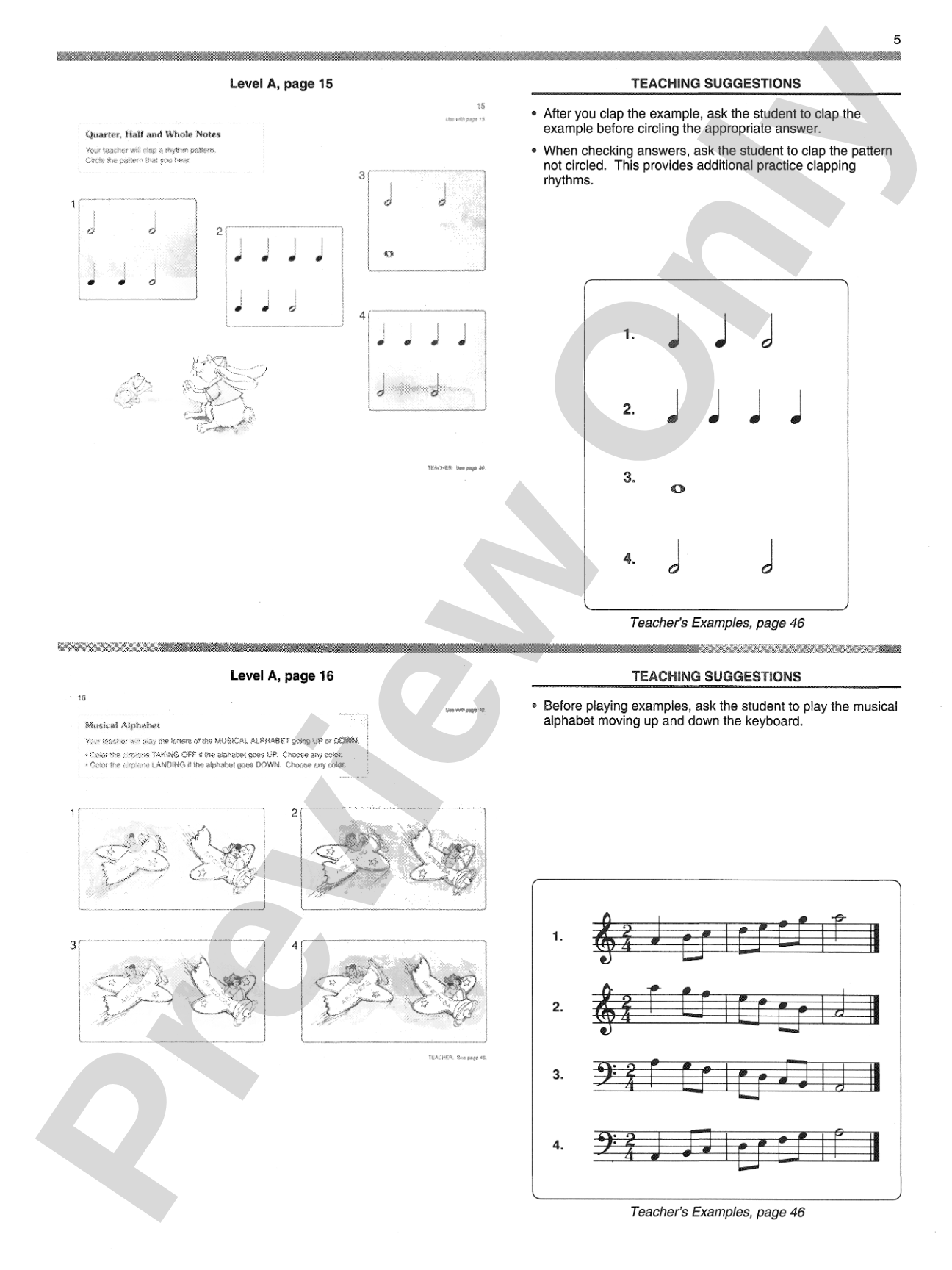 Alfred's Basic Piano Prep Course: Activity & Ear Training Book Teacher's Handbook and Answer Key, Levels A-F: For the Young Beginner: Piano