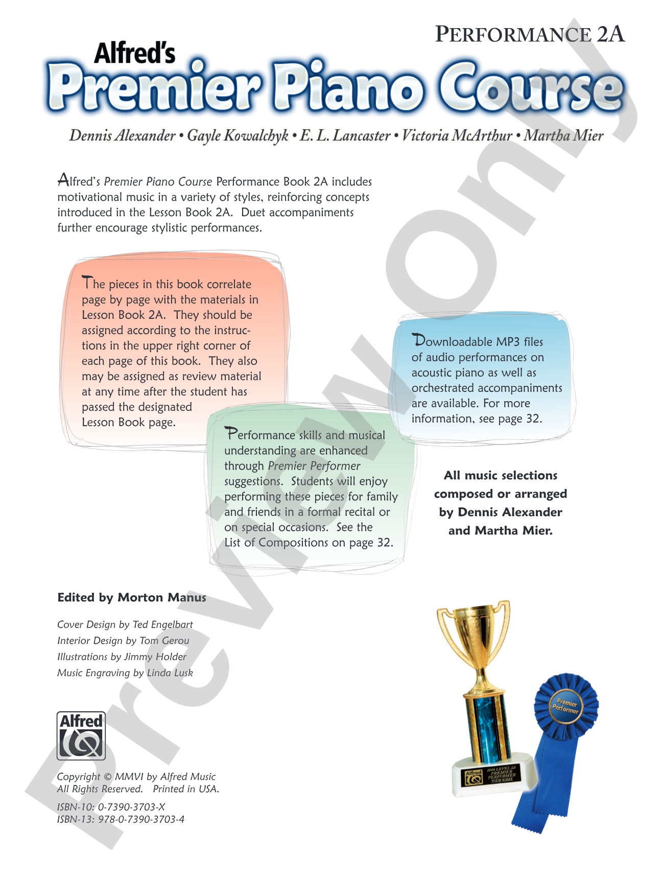 Premier Piano Course, Performance 2A: Piano