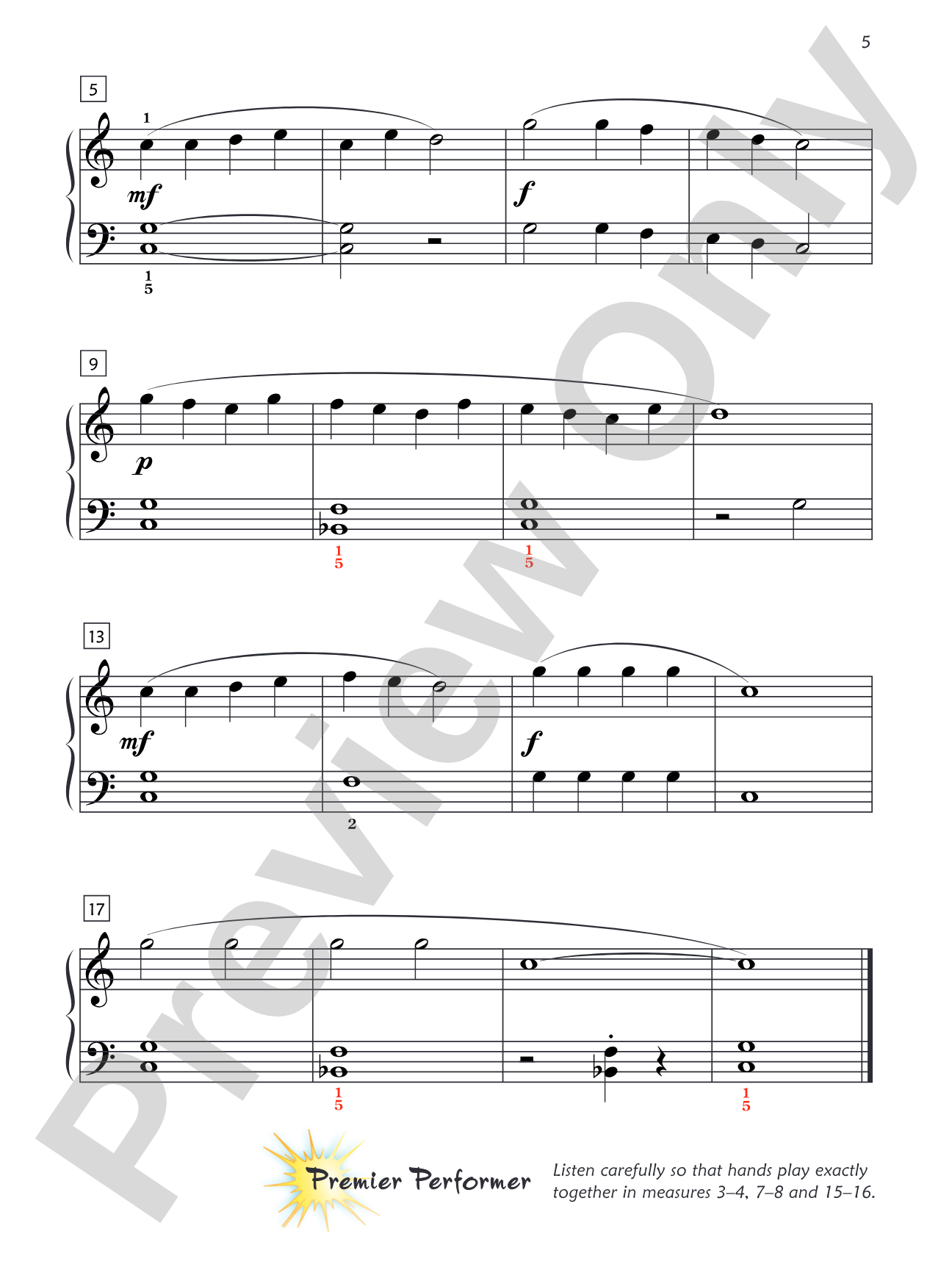 Premier Piano Course, Performance 2A: Piano