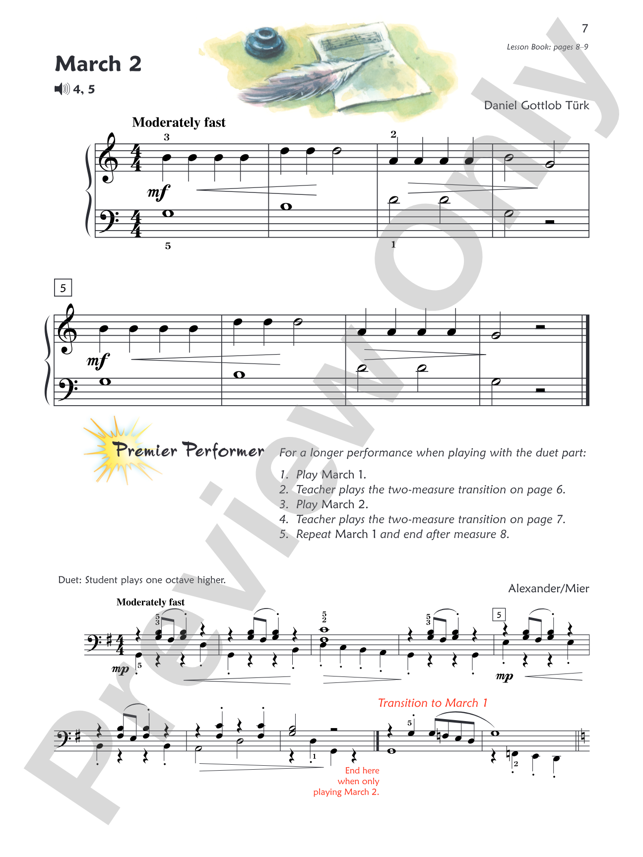 Premier Piano Course, Performance 2A: Piano