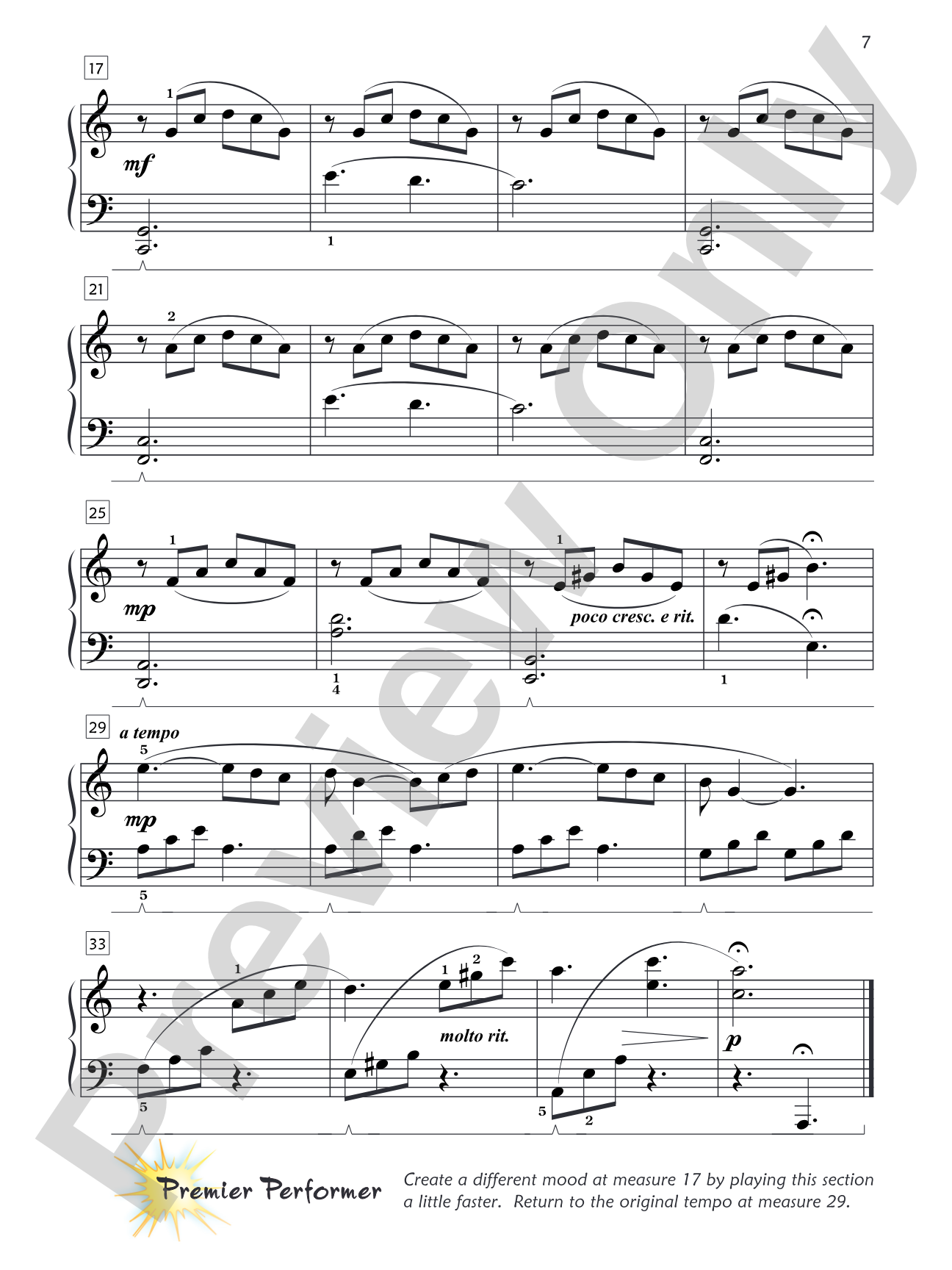 Premier Piano Course, Performance 4: Piano