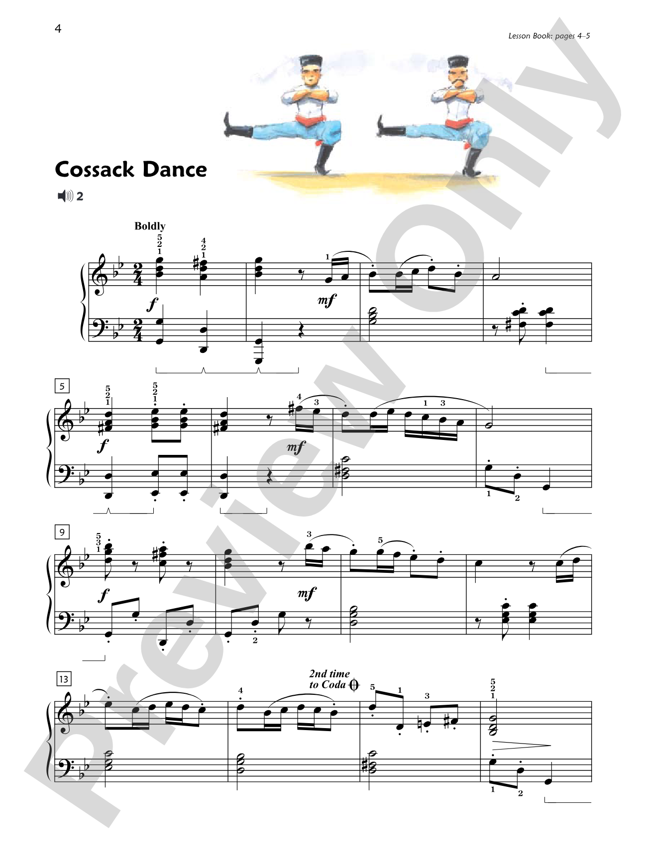 Premier Piano Course, Performance 6: Piano
