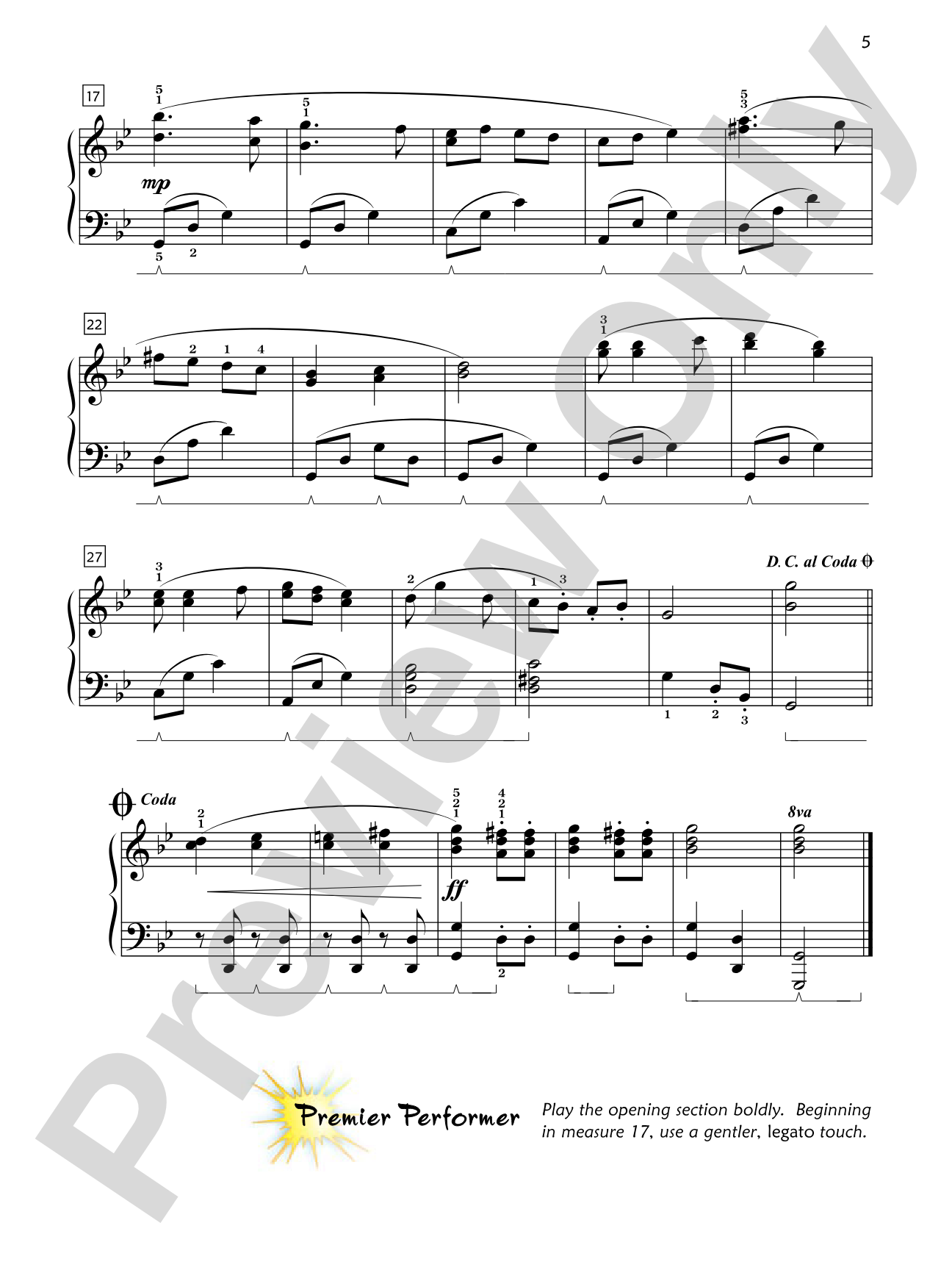 Premier Piano Course, Performance 6: Piano