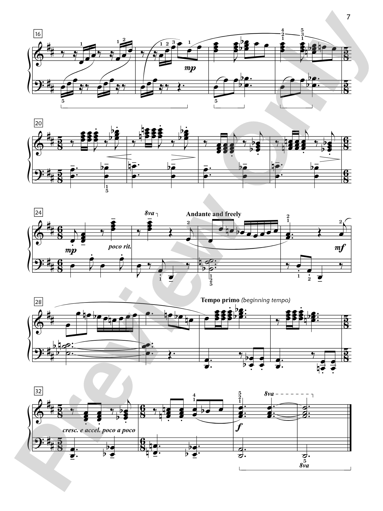 Premier Piano Course, Performance 6: Piano