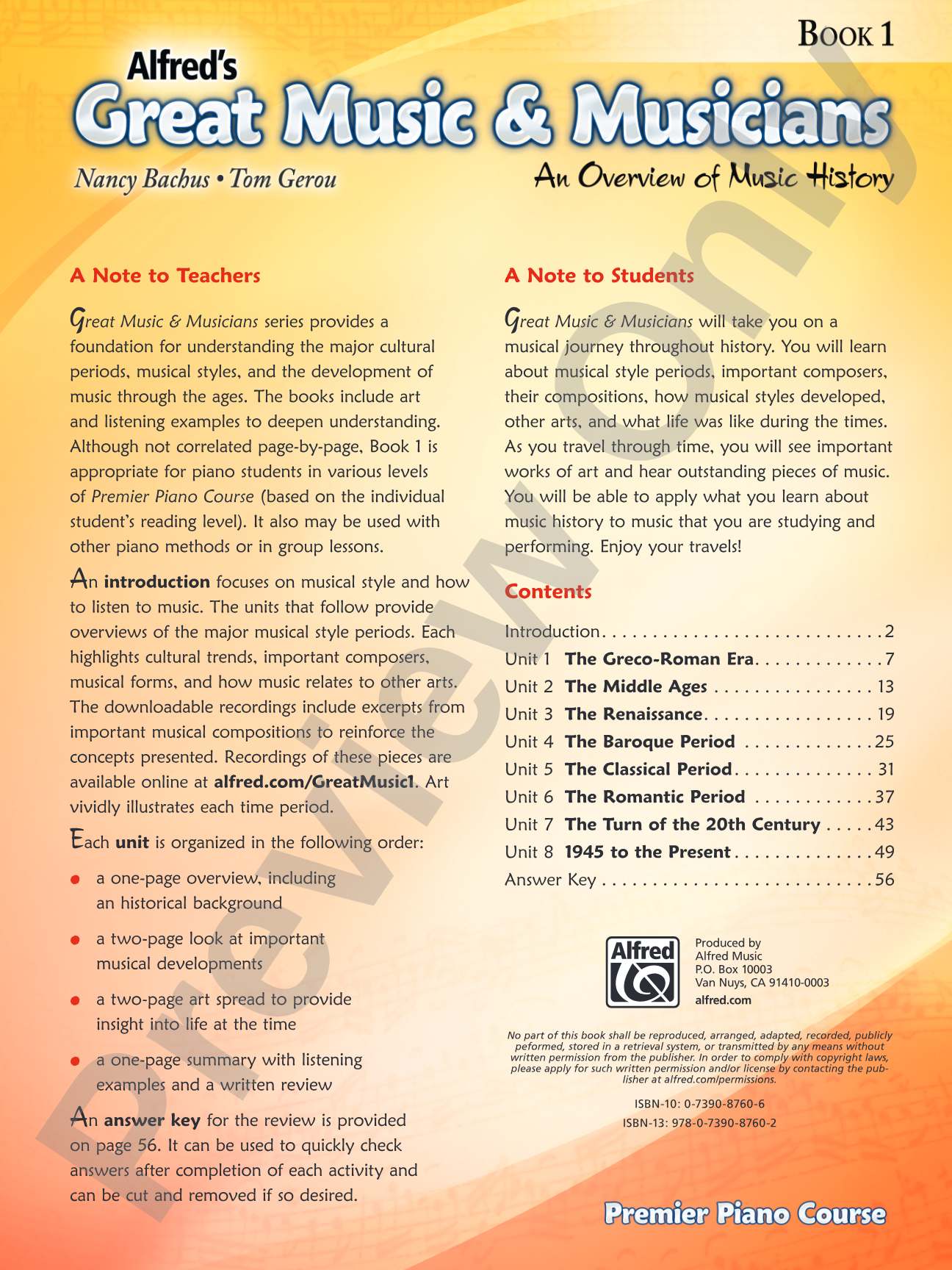Alfred's Great Music & Musicians, Book 1: An Overview of Music History: Piano