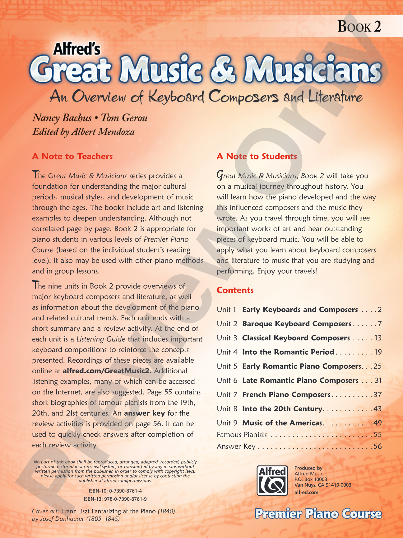 Alfred's Great Music & Musicians, Book 2: An Overview of Keyboard Composers and Literature: Piano