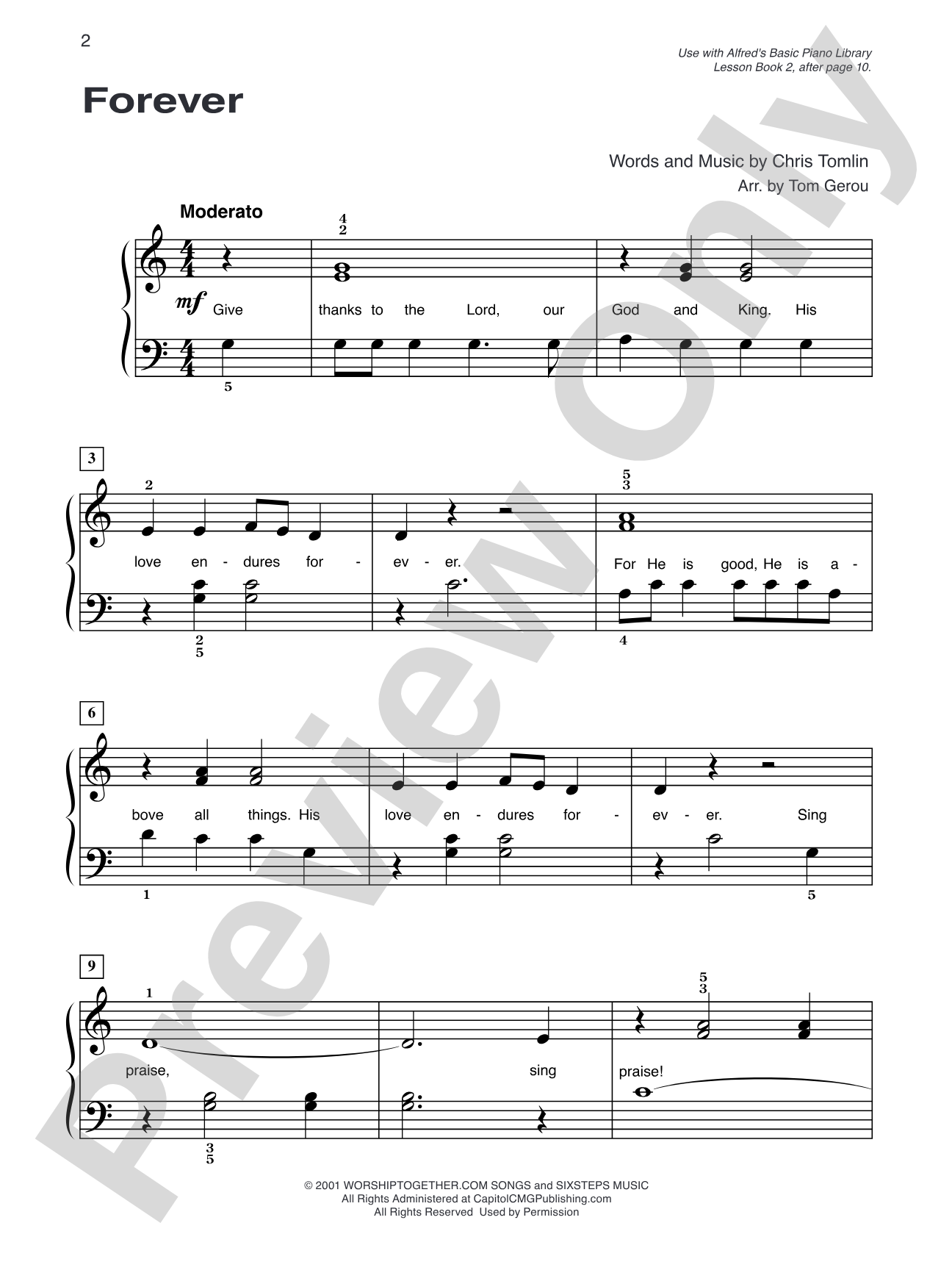 Alfred's Basic Piano Library: Praise Hits, Level 2: Piano