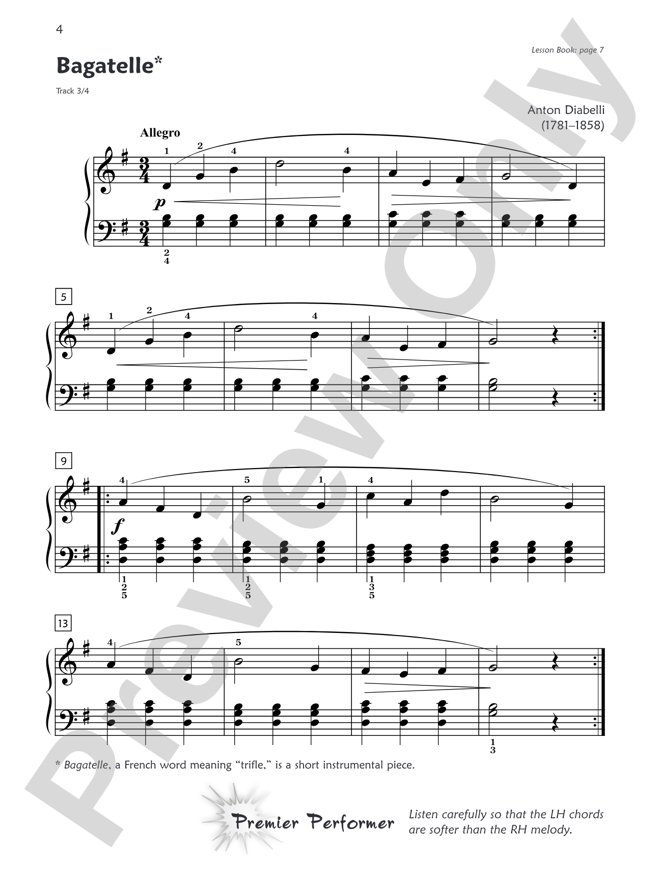 Premier Piano Course, Masterworks 3: Correlated Standard Repertoire: Piano