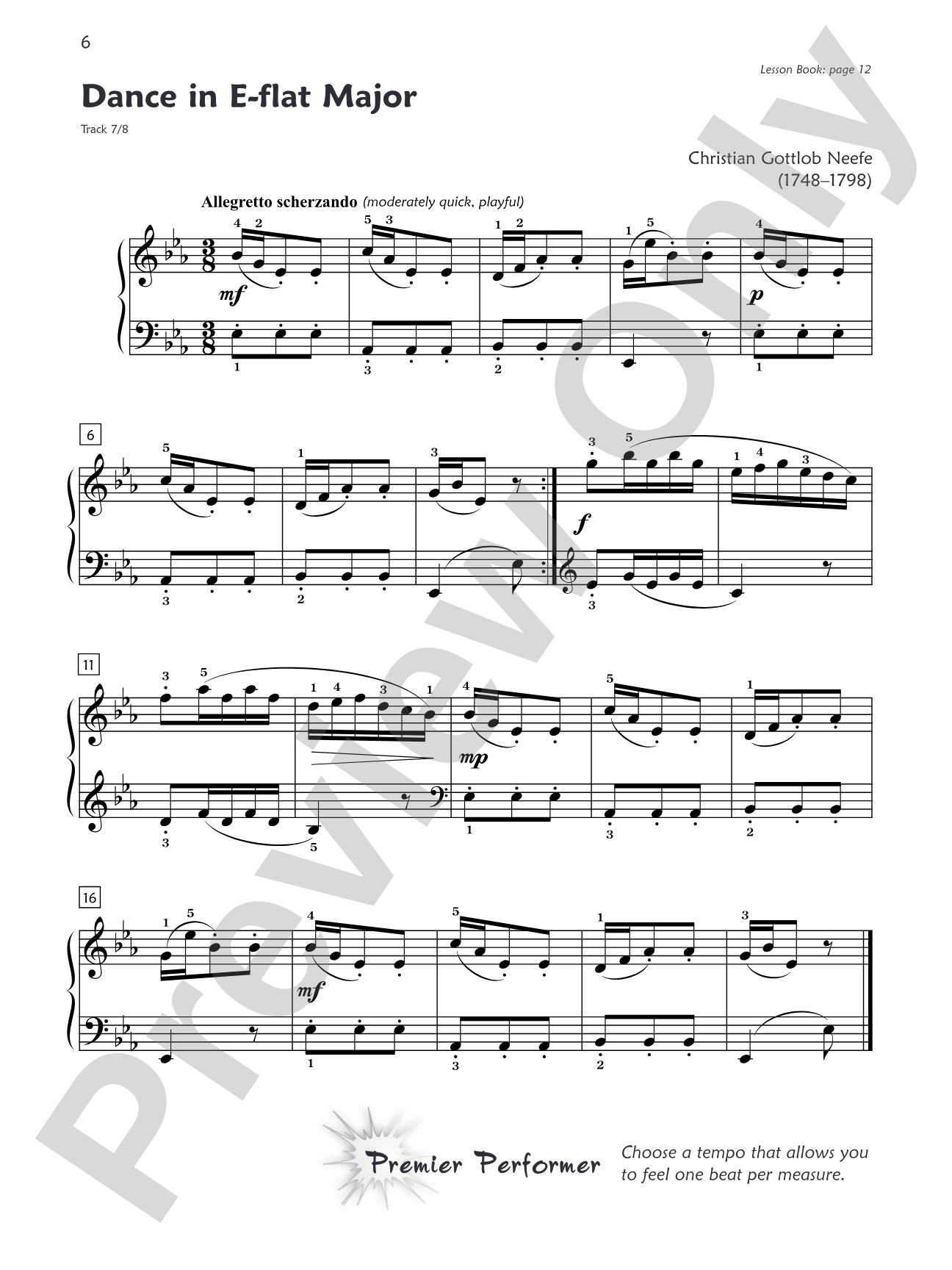 Premier Piano Course, Masterworks 6: Correlated Standard Repertoire: Piano