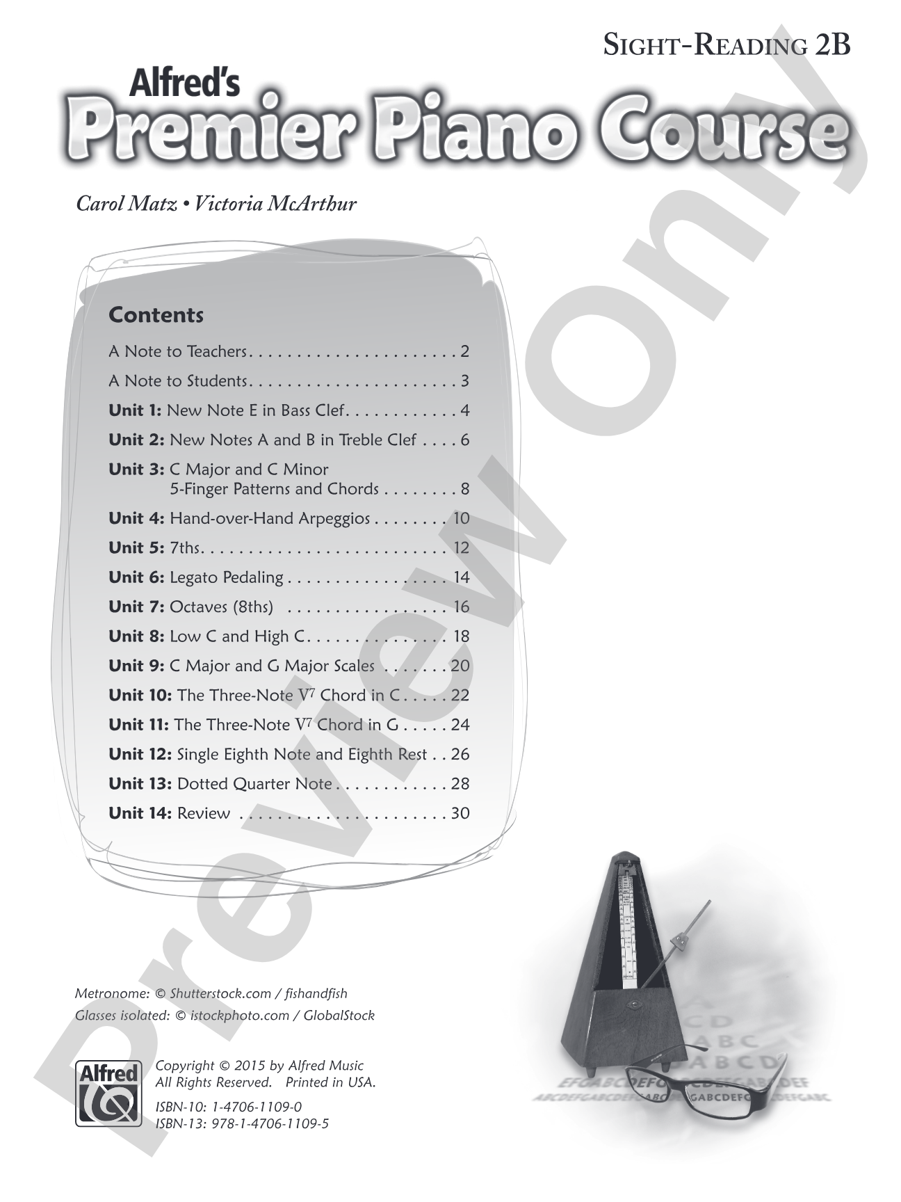 Premier Piano Course, Sight Reading 2B: Piano