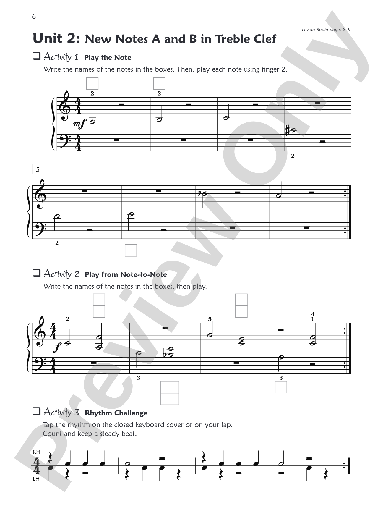 Premier Piano Course, Sight Reading 2B: Piano