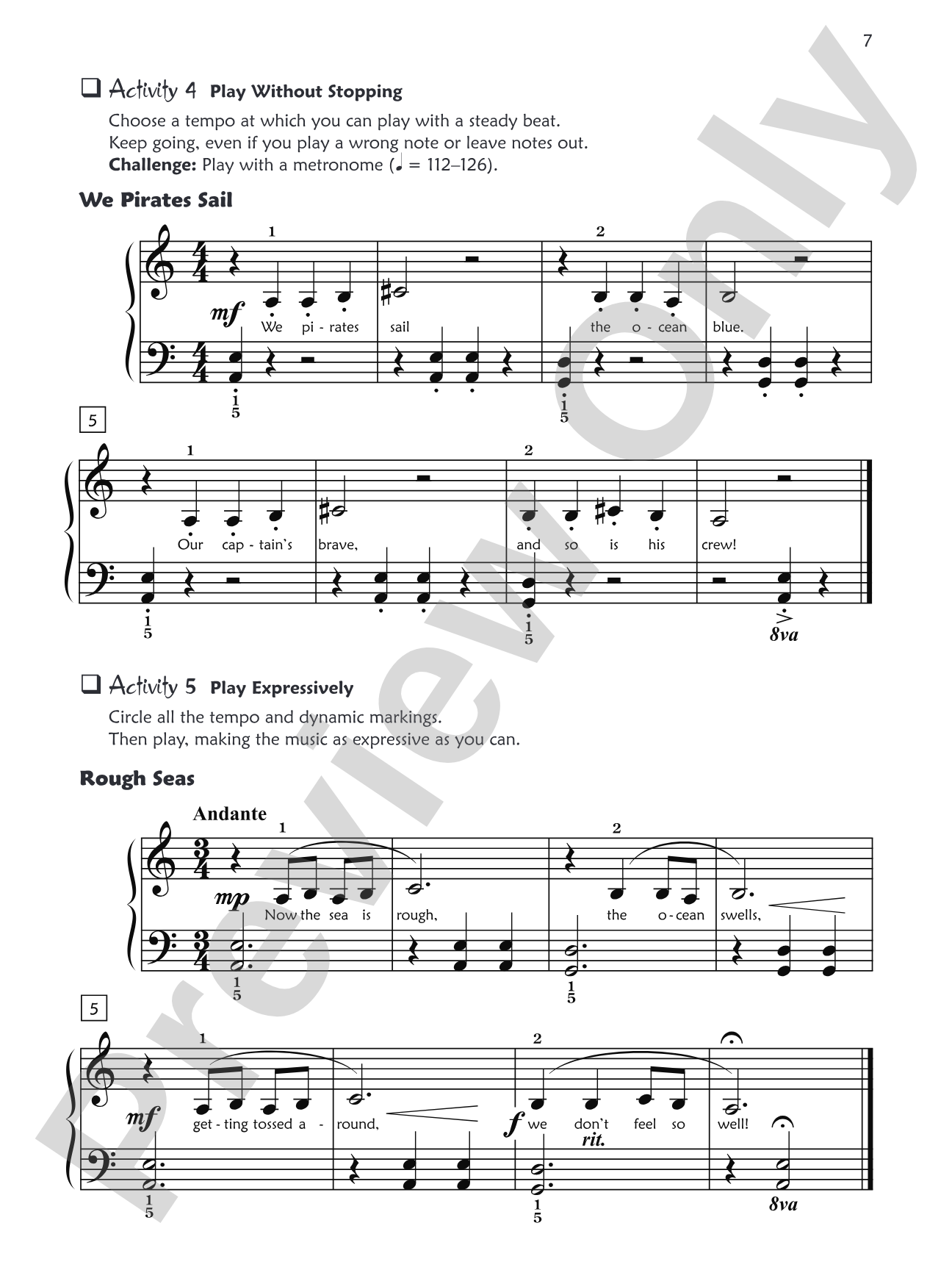 Premier Piano Course, Sight Reading 2B: Piano