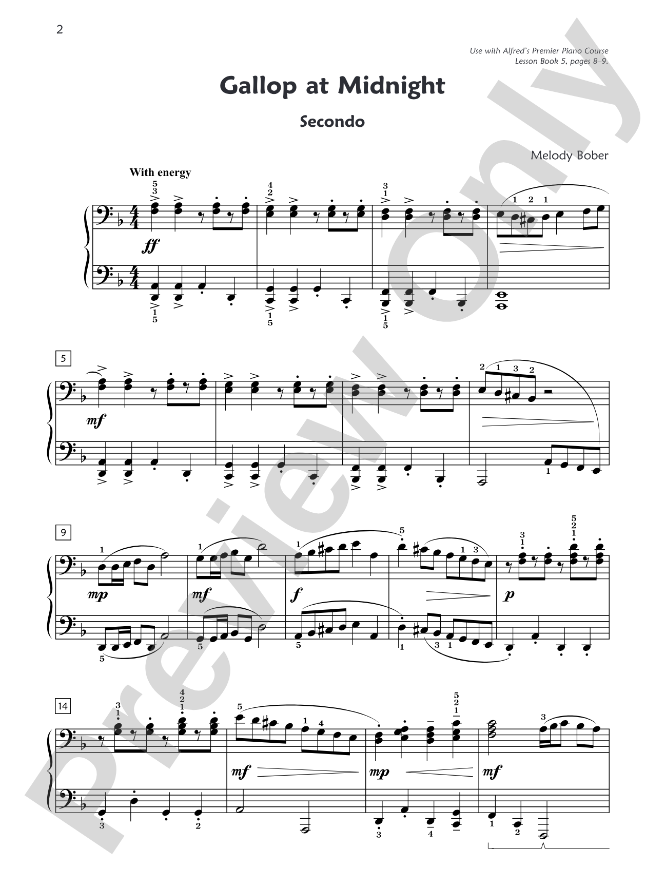 Premier Piano Course, Duet 5: Piano