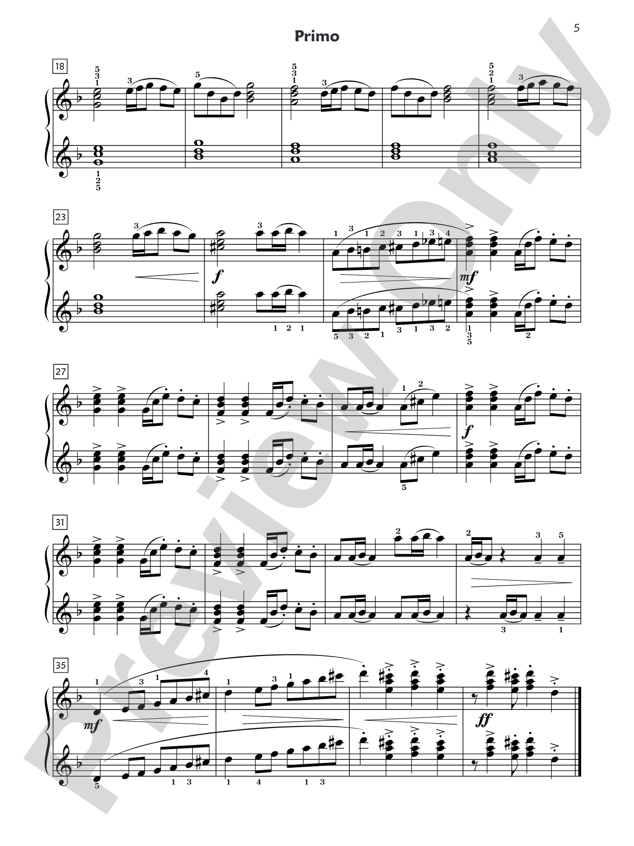Premier Piano Course, Duet 5: Piano