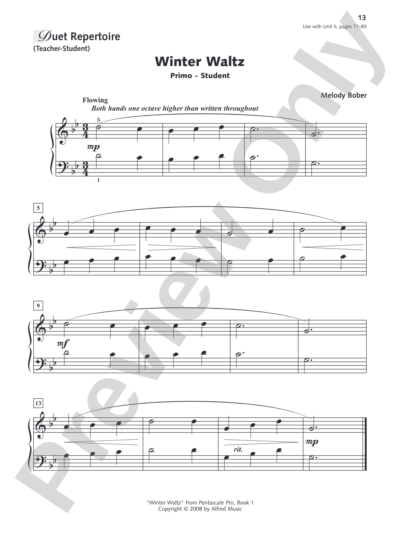 Alfred's Group Piano for Adults: Ensemble Music, Book 1: Repertoire for Piano Duet, Two Pianos, and Multiple Pianos: Piano
