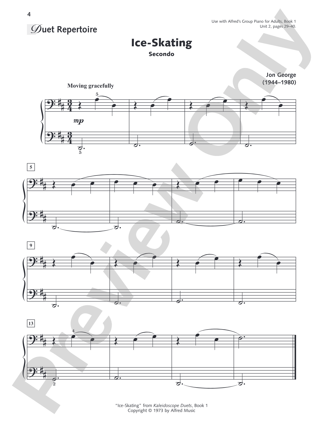 Alfred's Group Piano for Adults: Ensemble Music, Book 1: Repertoire for Piano Duet, Two Pianos, and Multiple Pianos: Piano