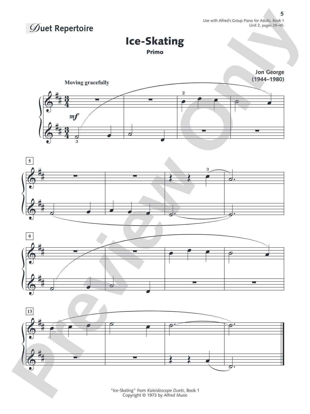 Alfred's Group Piano for Adults: Ensemble Music, Book 1: Repertoire for Piano Duet, Two Pianos, and Multiple Pianos: Piano