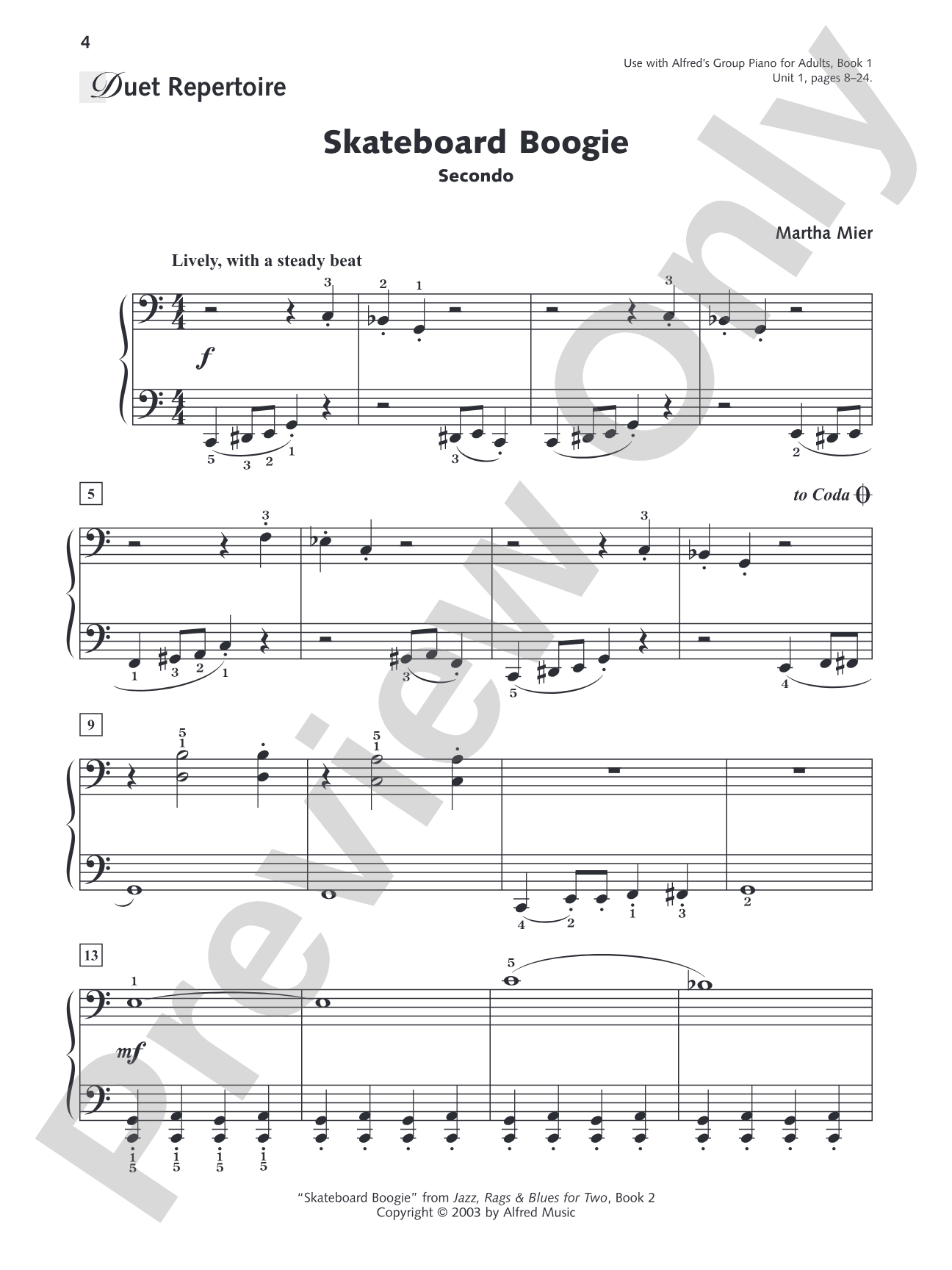 Alfred's Group Piano for Adults: Ensemble Music, Book 2: Repertoire for Piano Duet, Two Pianos, and Multiple Pianos: Piano