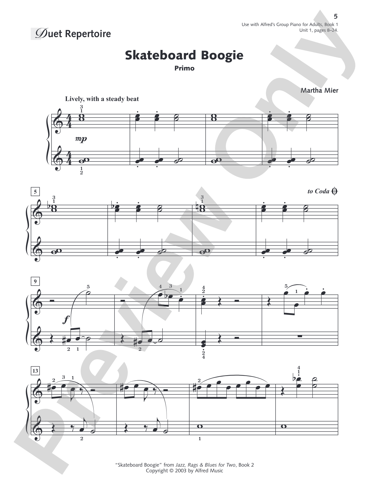 Alfred's Group Piano for Adults: Ensemble Music, Book 2: Repertoire for Piano Duet, Two Pianos, and Multiple Pianos: Piano