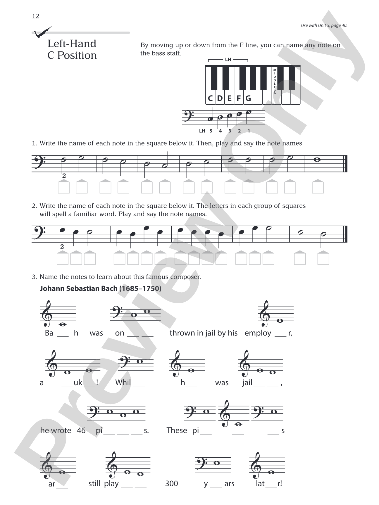 Piano 101: Notespeller, Book 1: Carefully Sequenced Exercises That Reinforce Note-Reading Skills: Piano