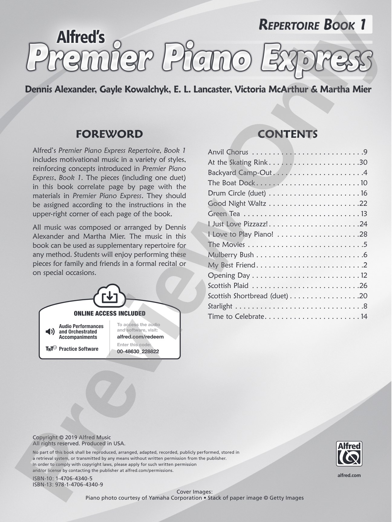 Premier Piano Express, Repertoire Book 1: Piano