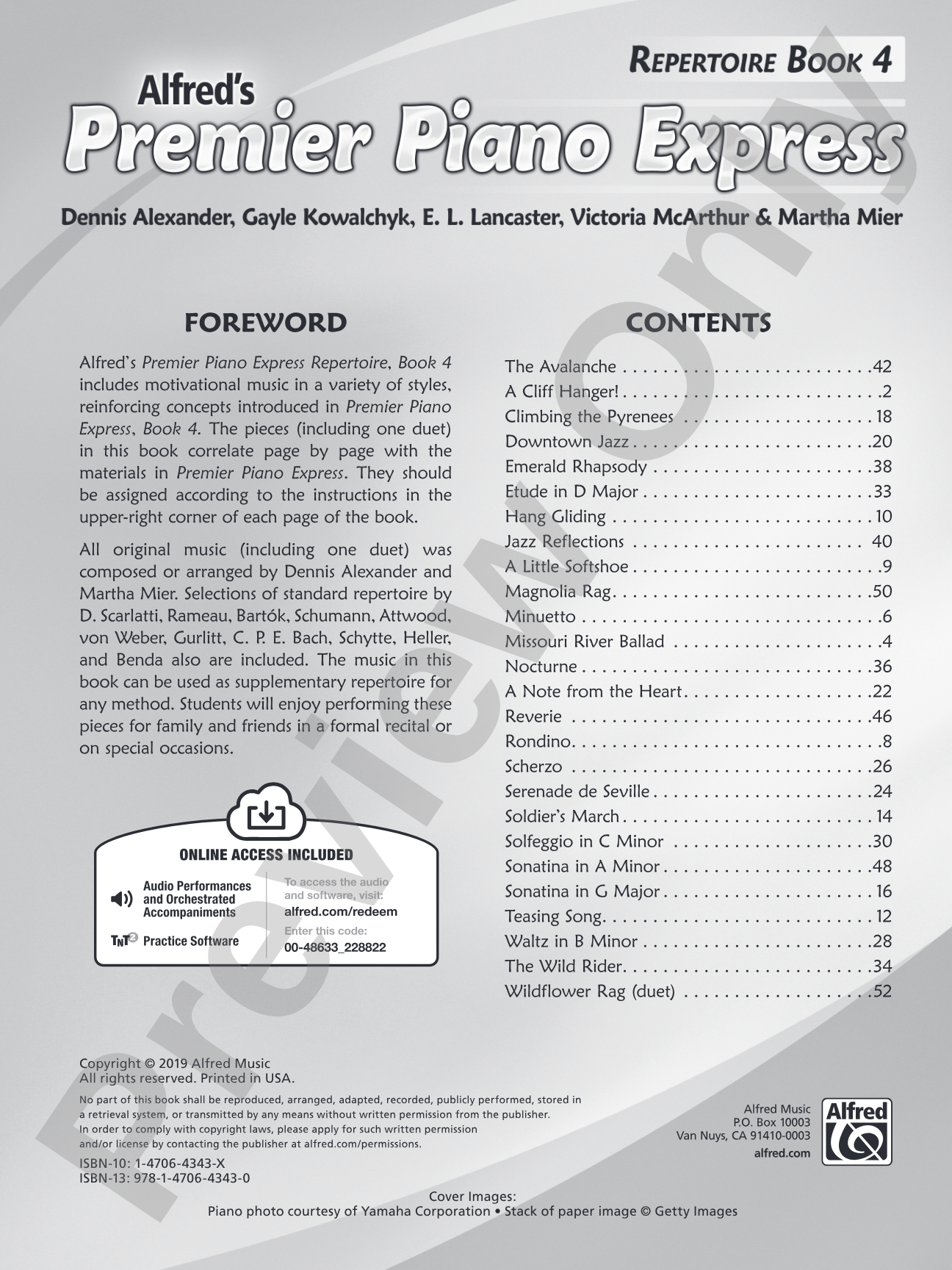 Premier Piano Express, Repertoire Book 4: Piano