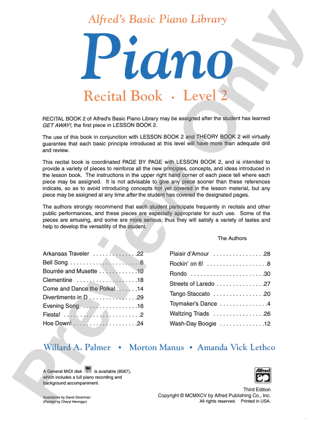 Alfred's Basic Piano Library: Recital Book 2: Piano